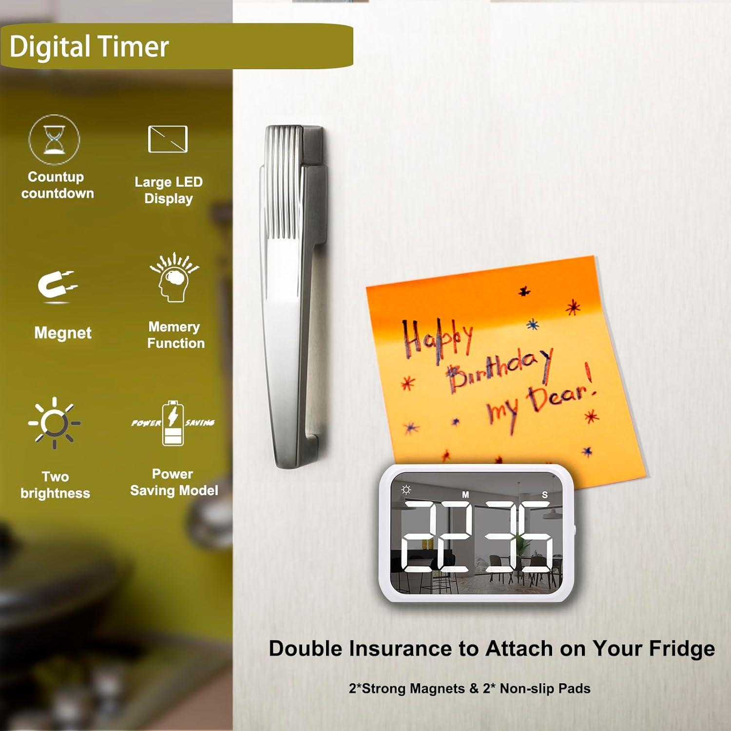 Temporizador Digital BOSAI 4" Blanco con Pantalla LED