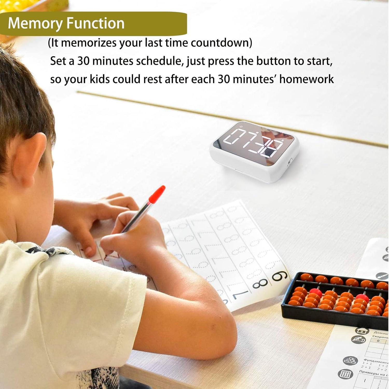 Temporizador Digital BOSAI 4" Blanco con Pantalla LED