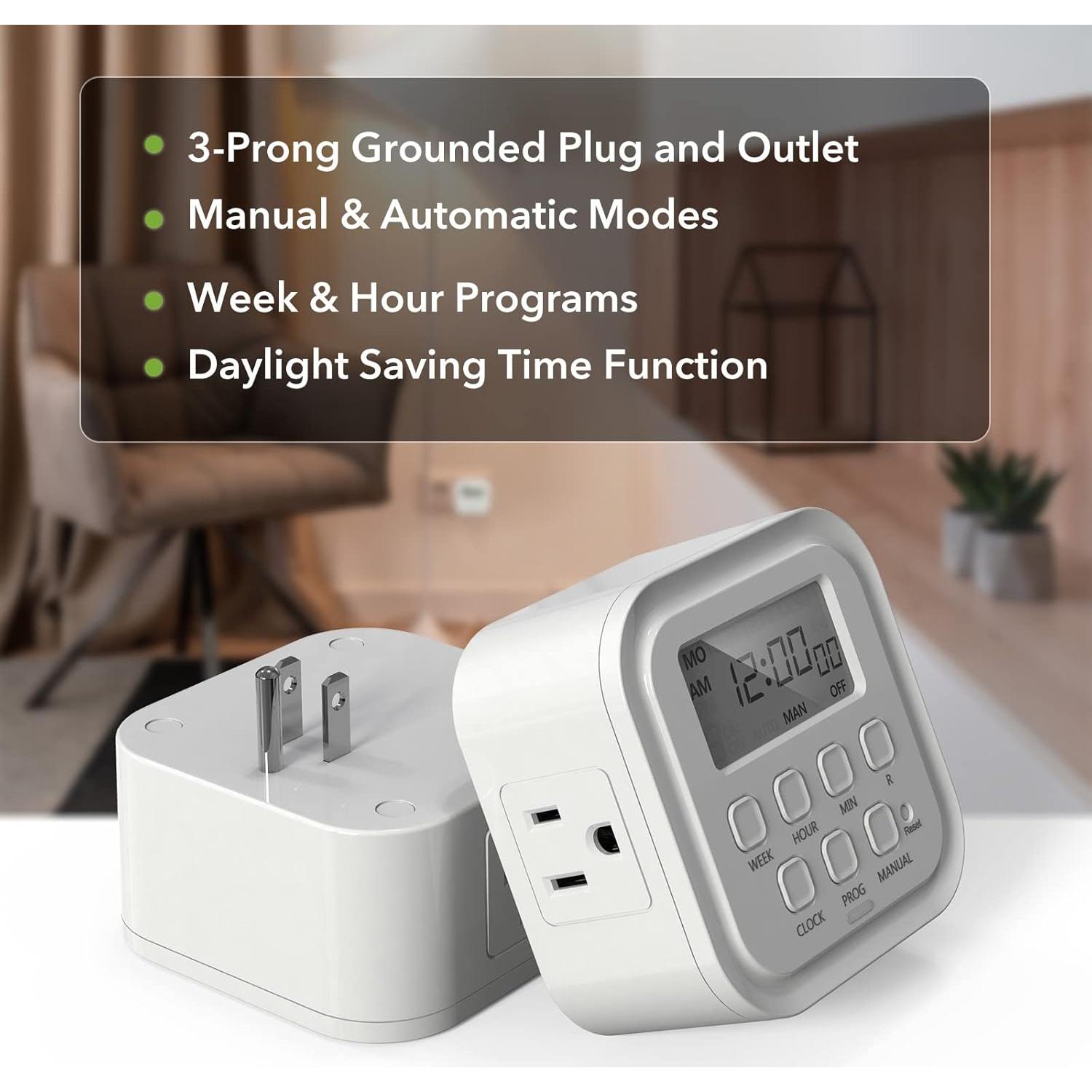 Temporizador Digital HBN 7 Días Doble Salida 15A 1875W