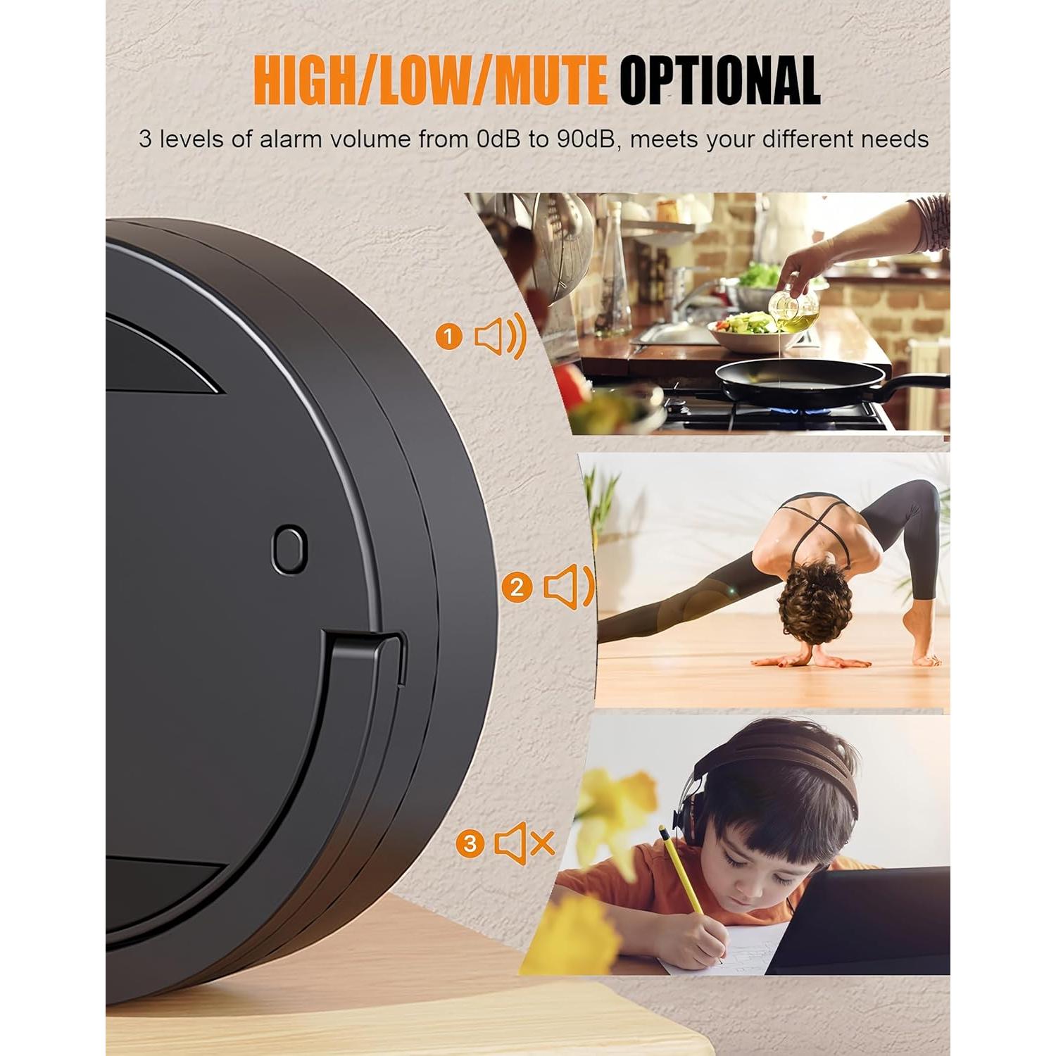 Temporizador de Cocina Digital Resome con Pantalla LED y Soporte Ajustable