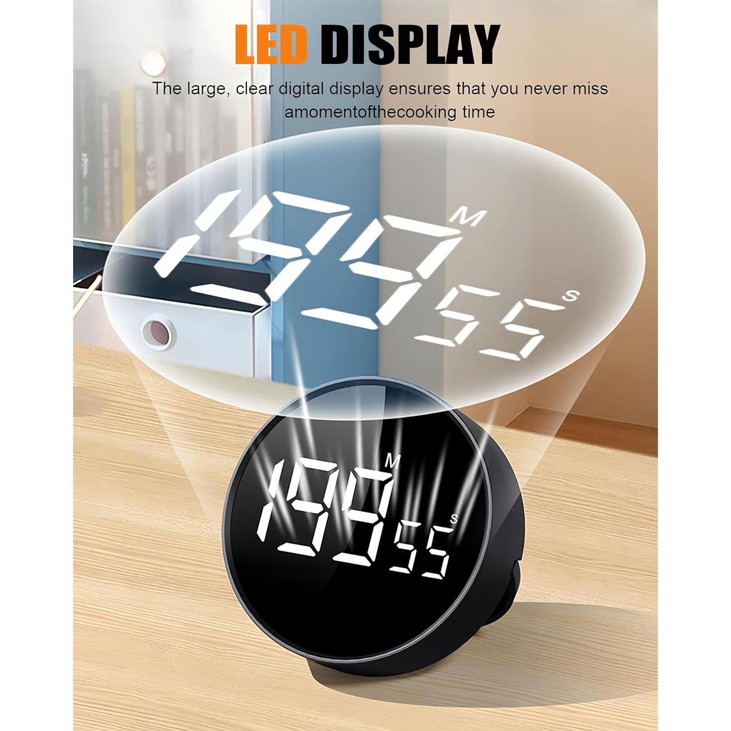Temporizador de Cocina Digital Resome con Pantalla LED y Soporte Ajustable