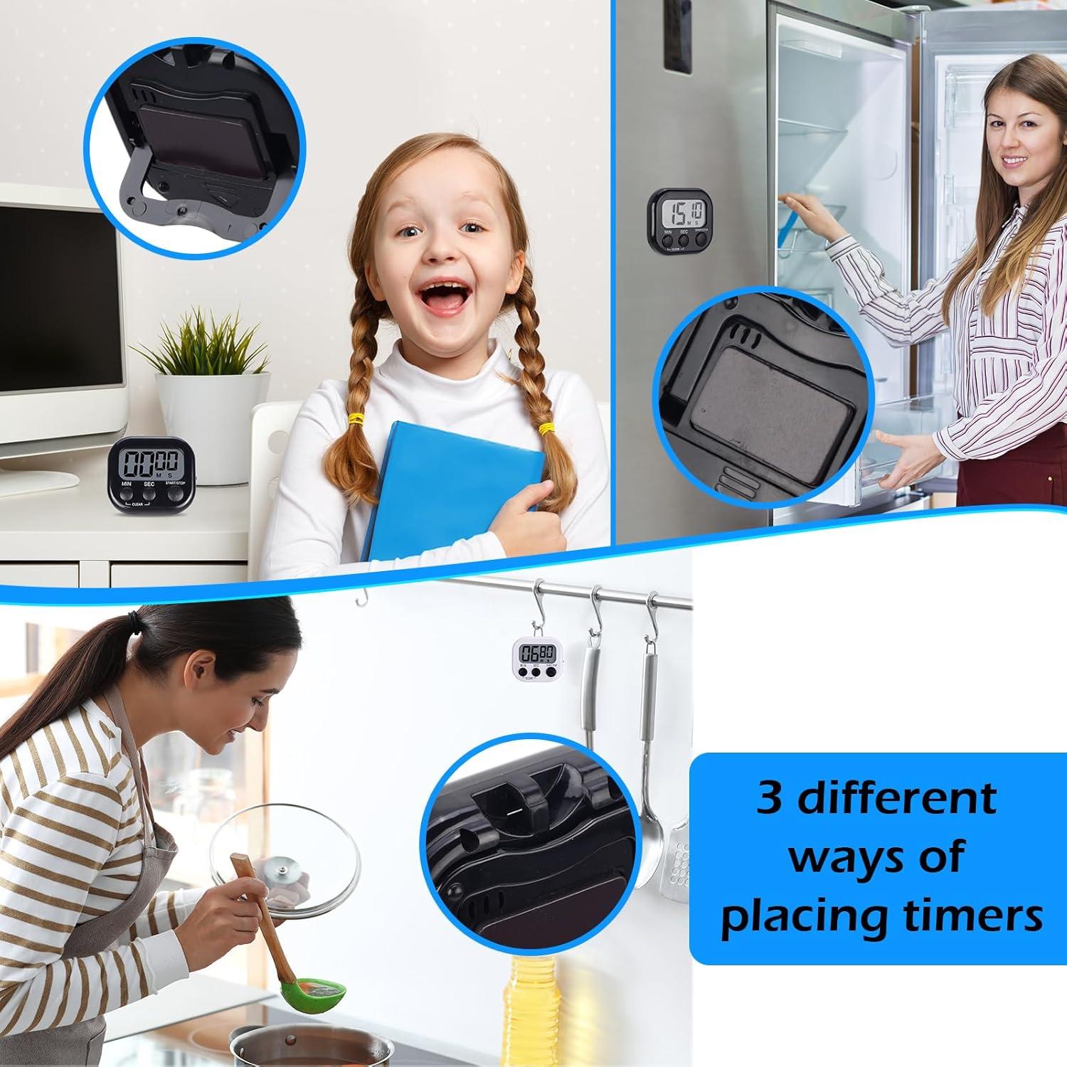 Juego de 24 Temporizadores Digitales Leumoi con Alarma Fuerte