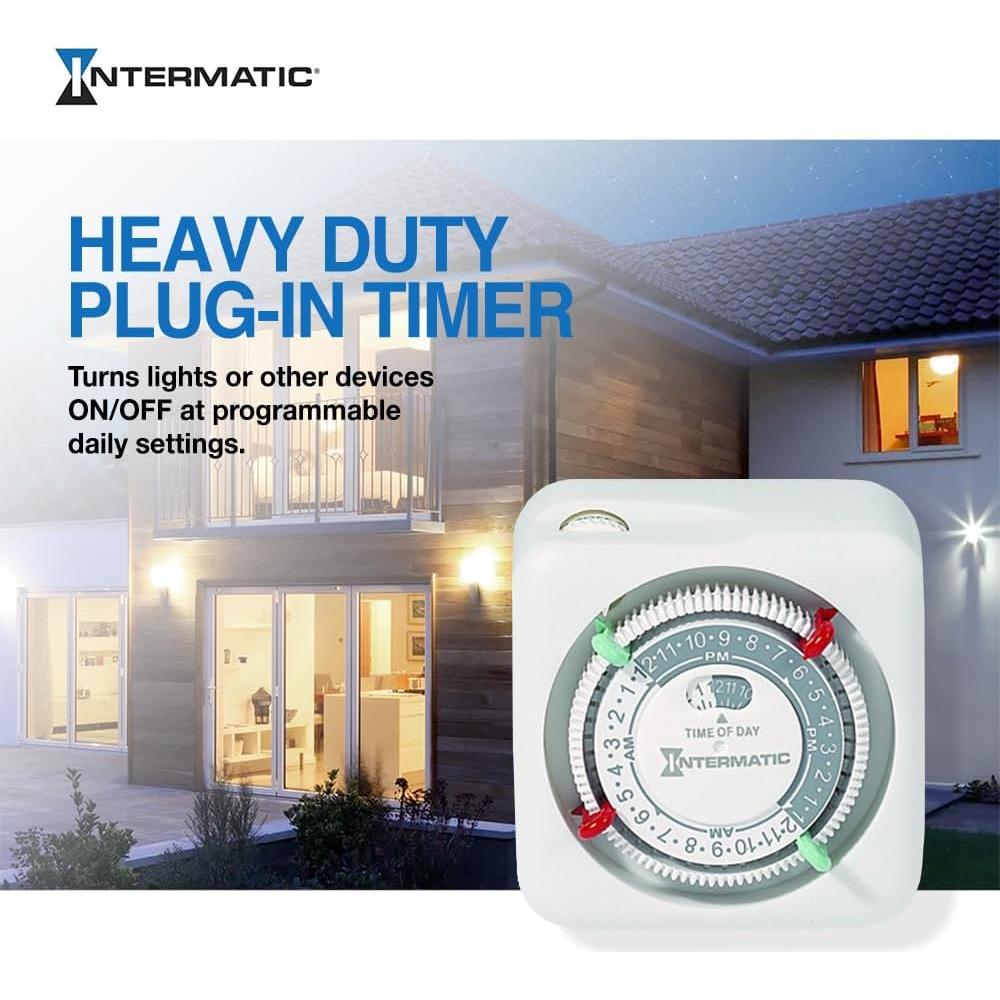 Temporizador Interior Intermatic TN111K 15A 24 Horas 2 Patas