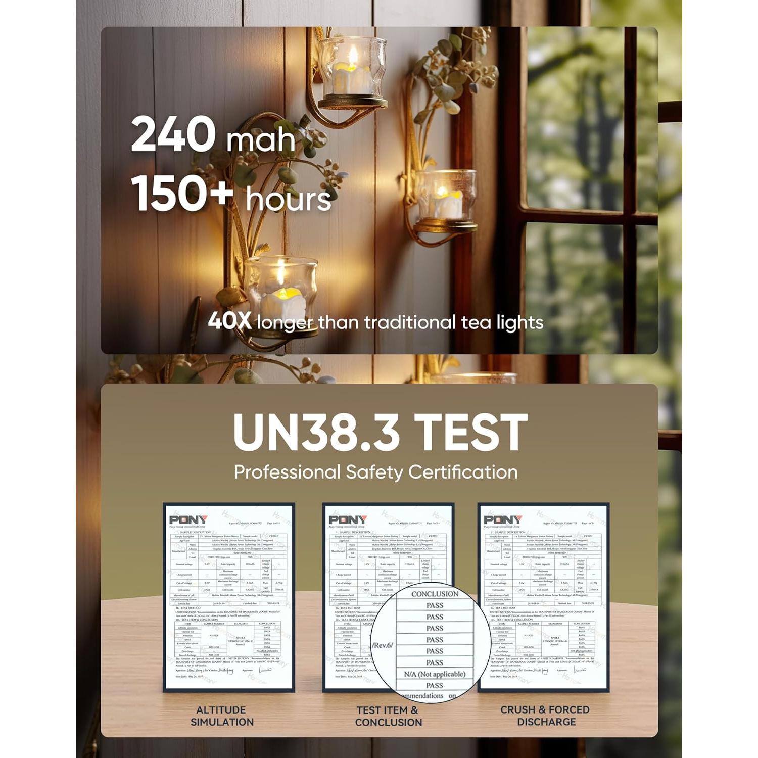 Homemory 12 Luces de Té LED con Temporizador Automático 6H