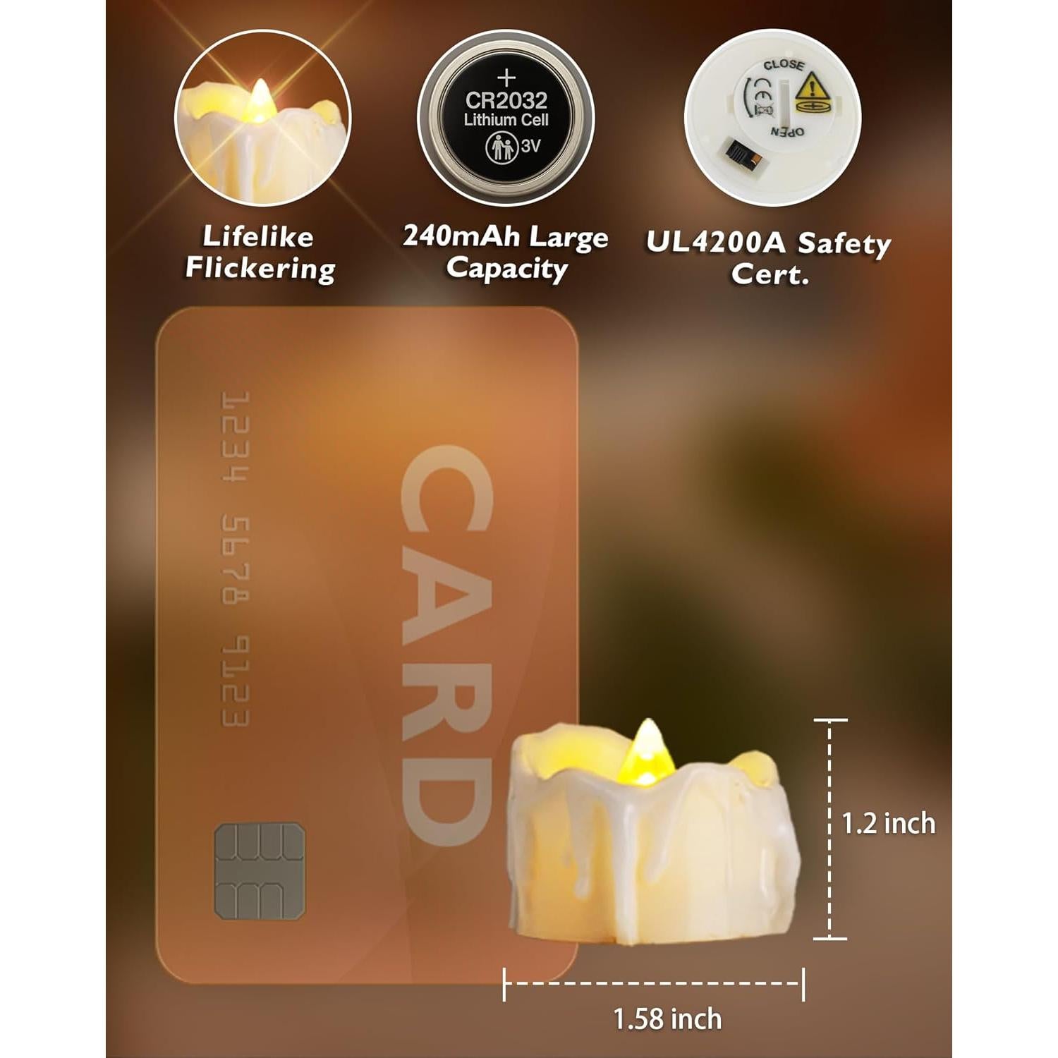 Homemory 12 Luces de Té LED con Temporizador Automático 6H