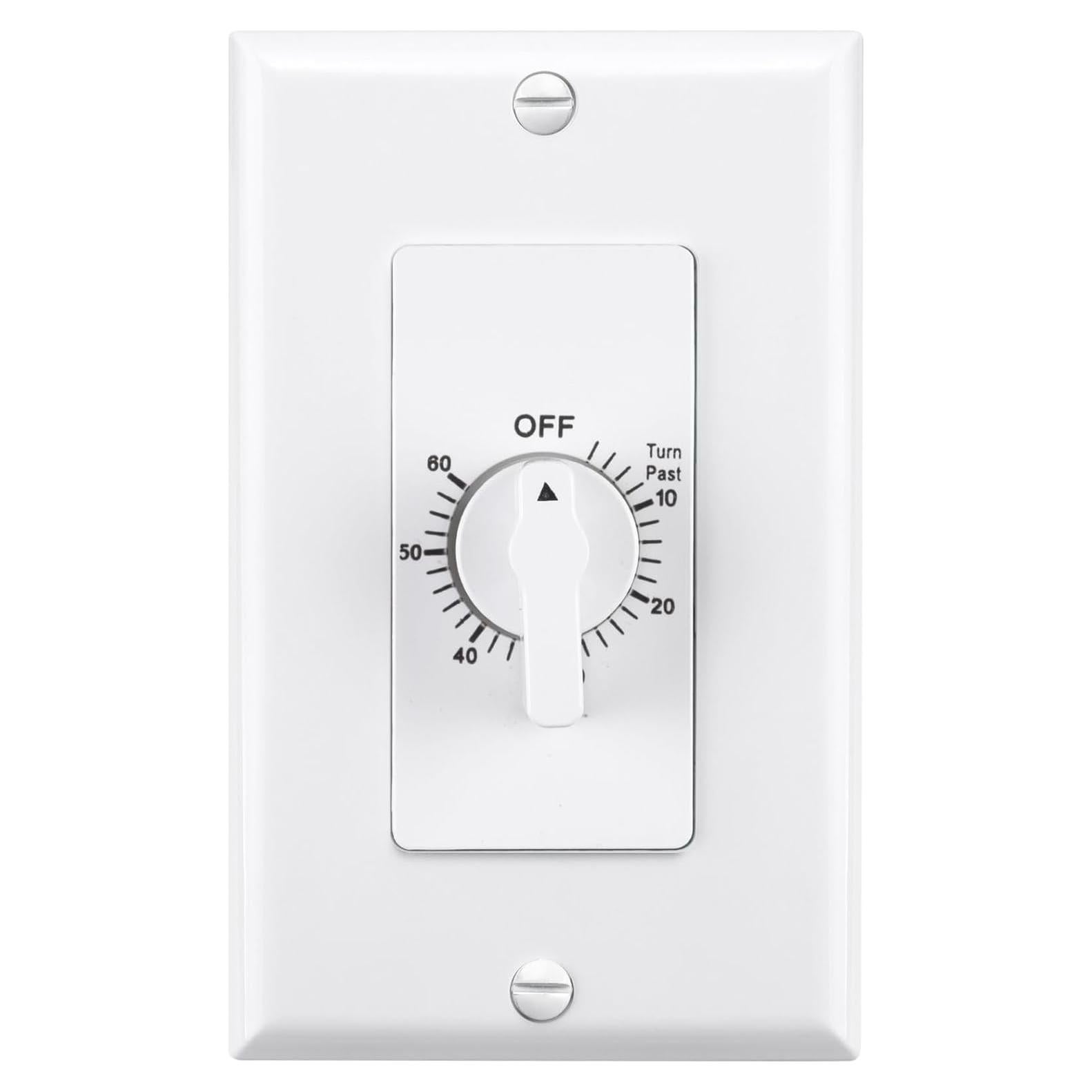 Temporizador Mecánico de Pared BN-LINK 60 Minutos Blanco/Plateado