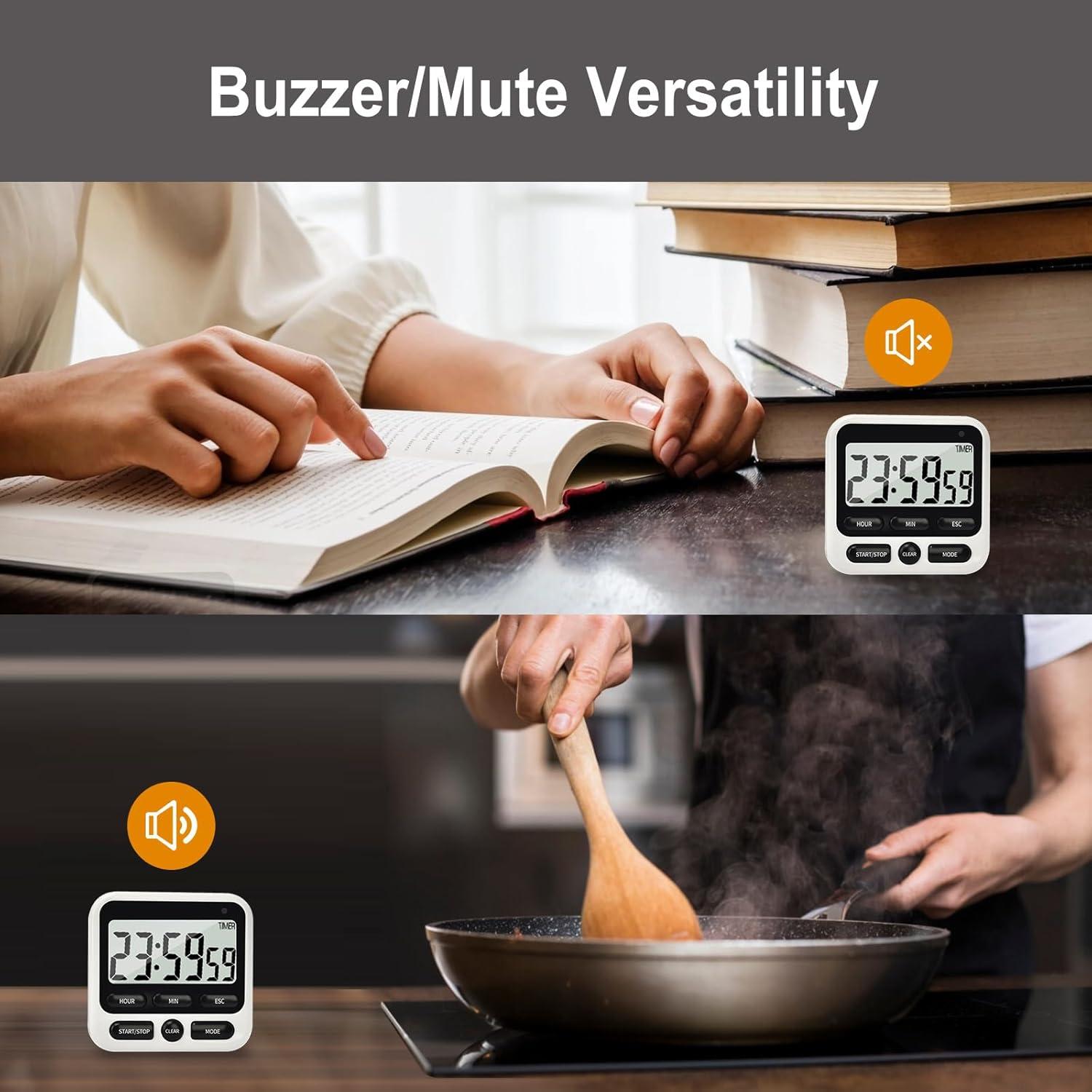 Temporizador de Cocina Fyueenix con Modo Silencioso y Pantalla HD