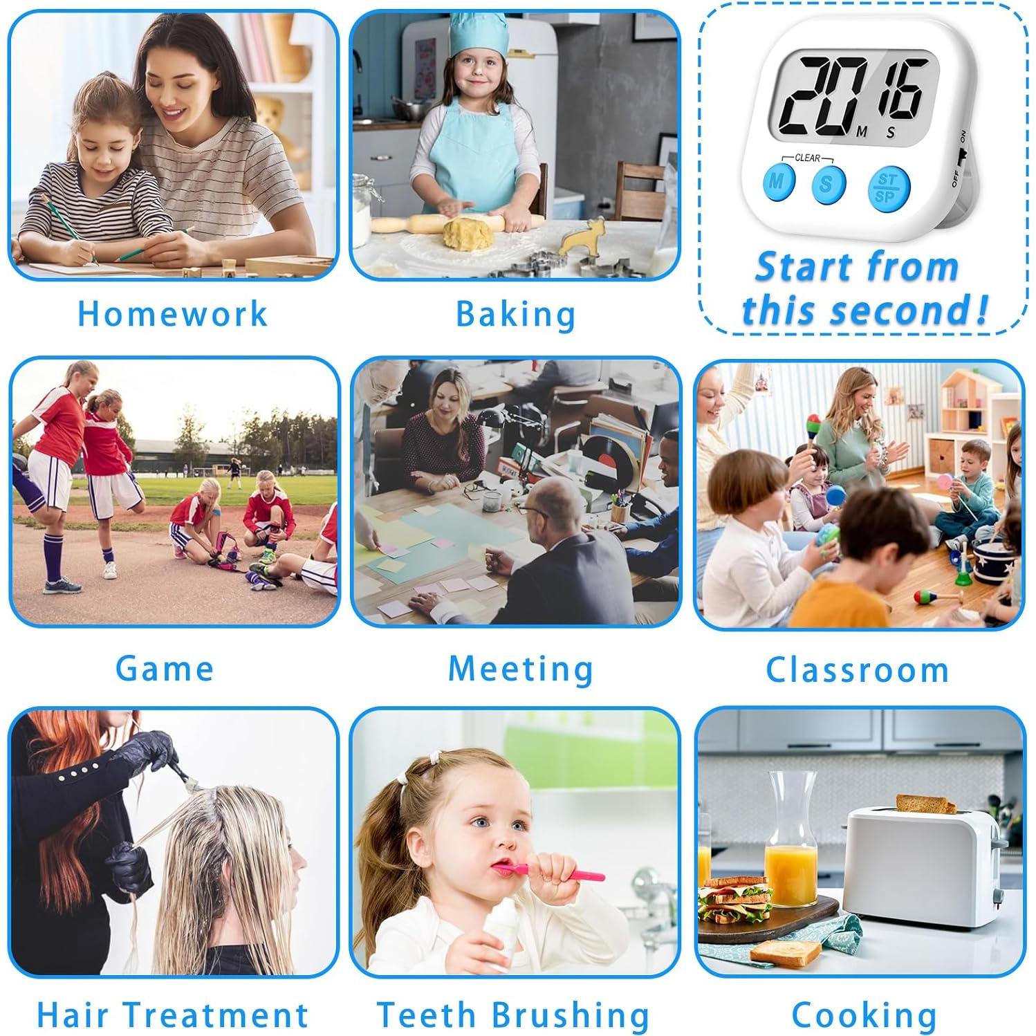 Temporizadores Digitales de Cocina Lasubst - Paquete de 6 Colores