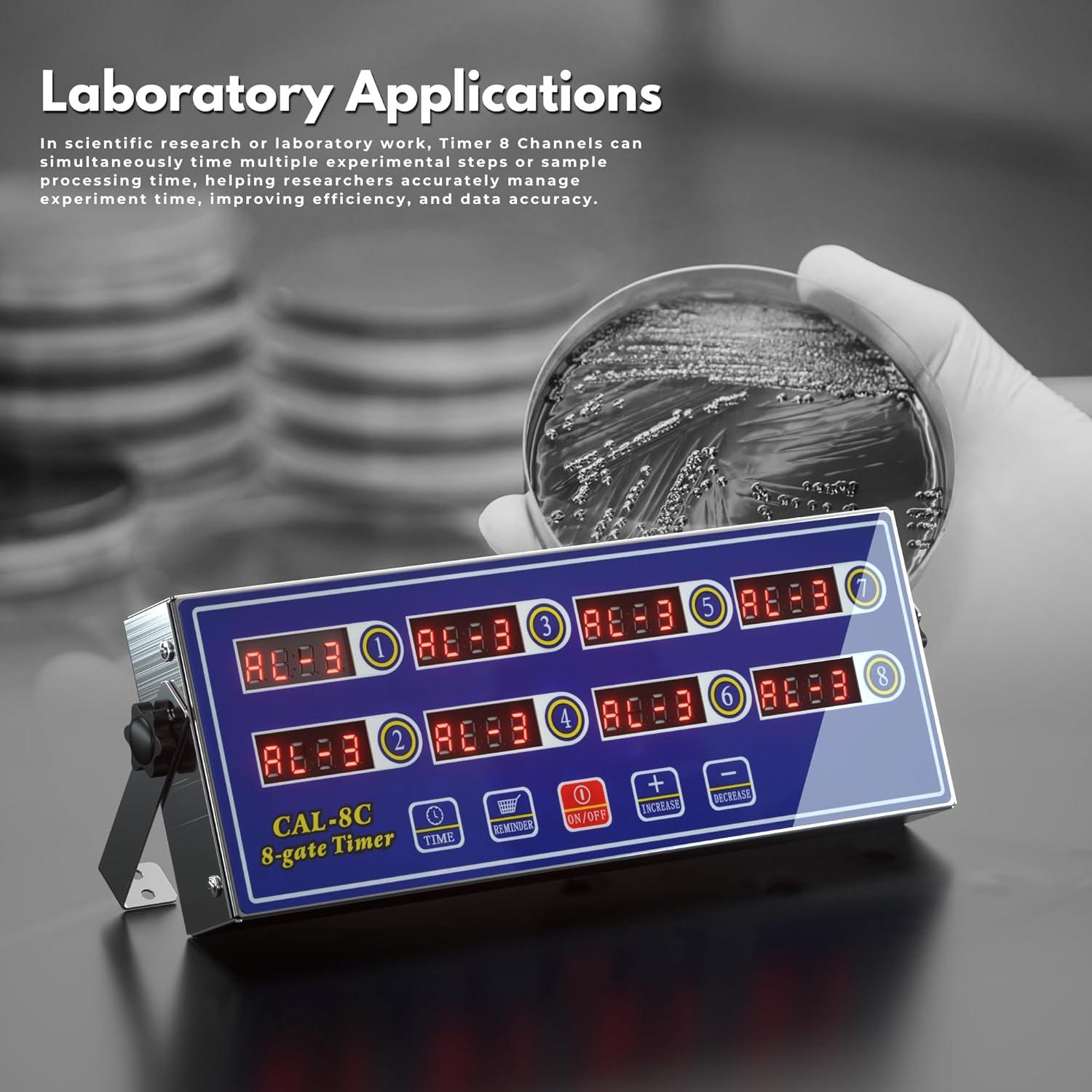 Temporizador Digital de Cocina Eyes.sys 8 Canales Acero Inoxidable