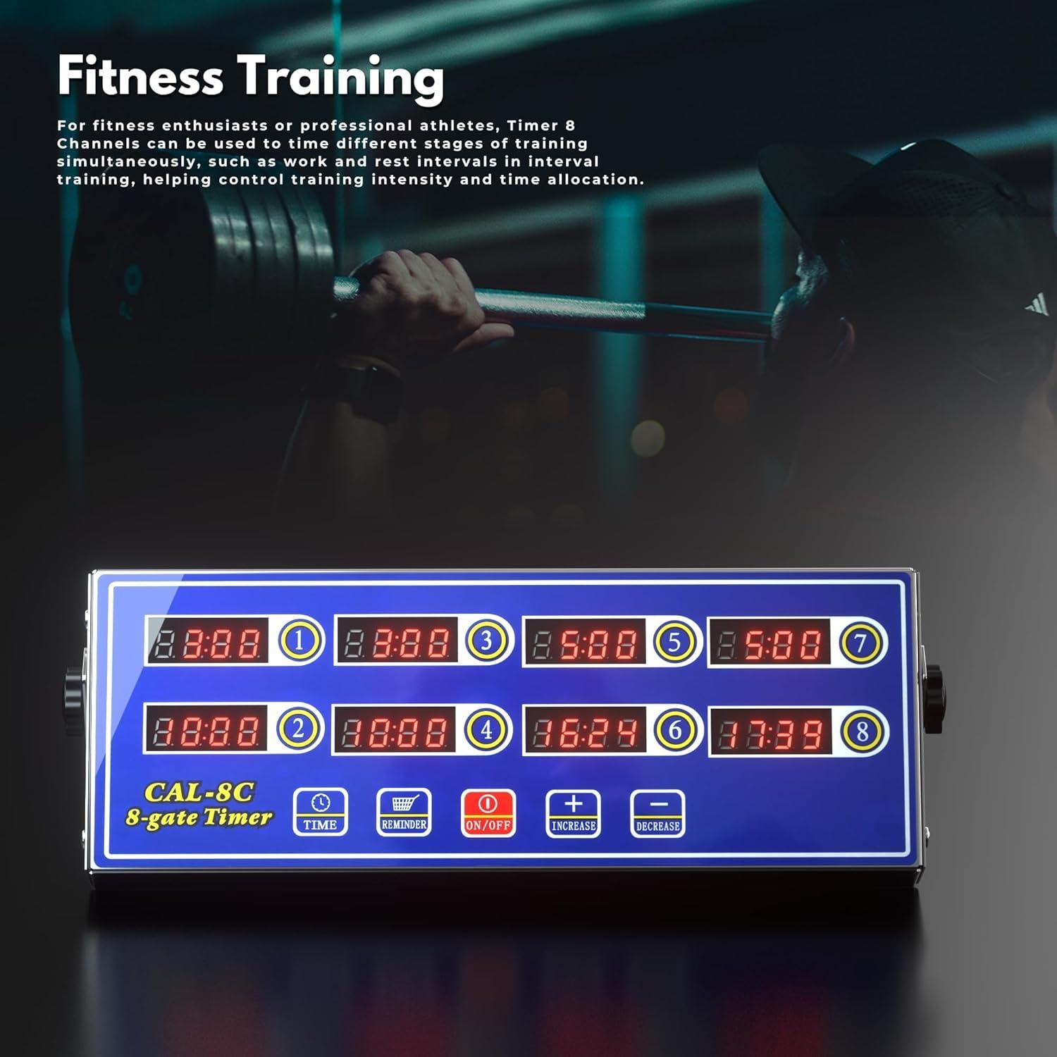 Temporizador Digital de Cocina Eyes.sys 8 Canales Acero Inoxidable