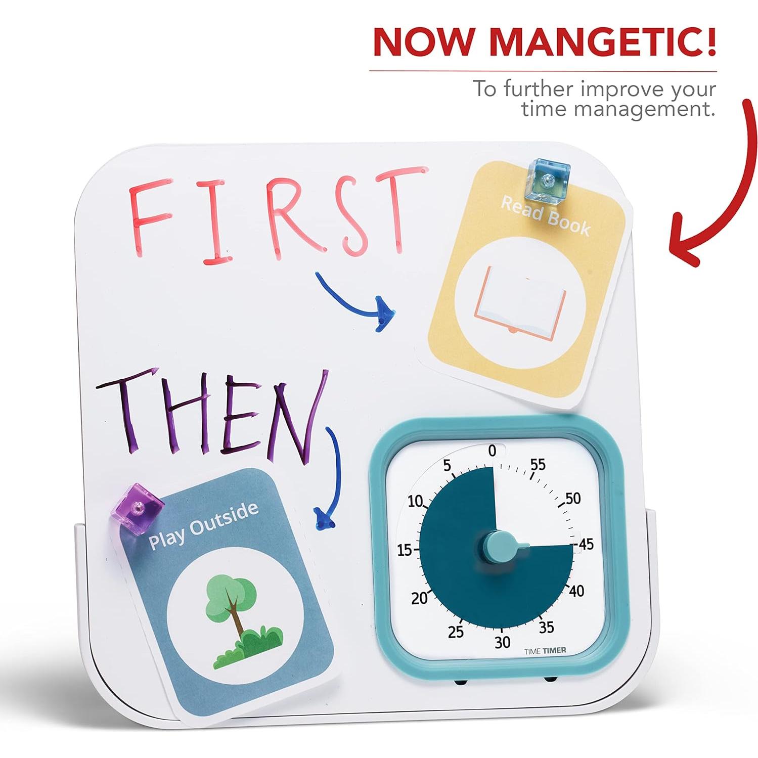 Temporizador Visual Time Timer 60 Minutos + Pizarra Magnética Azul