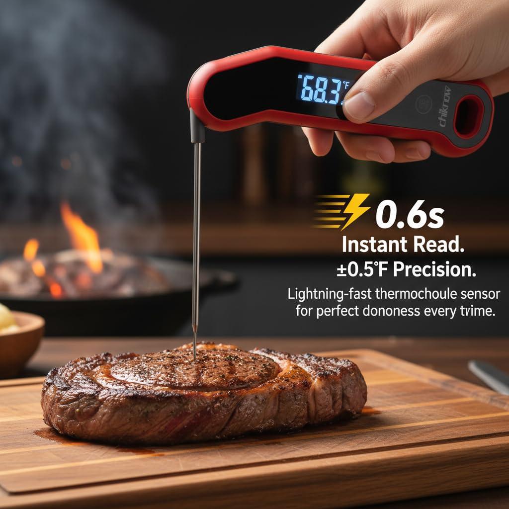 Termómetro Digital de Carne ThermoX, Precisión ±0.3°C, IP67