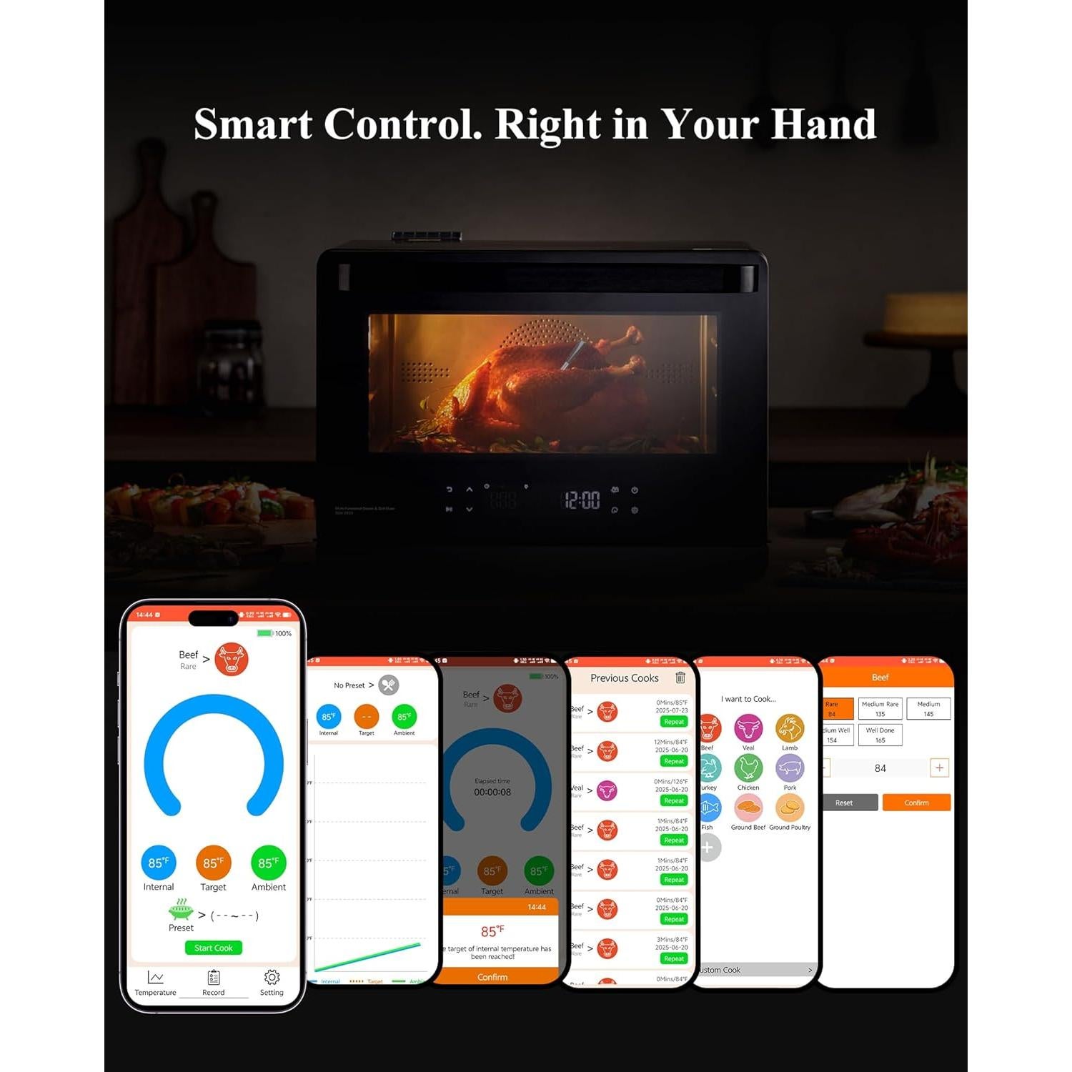 Termómetro de Carne Digital Wisebee Bluetooth IP67 100°C