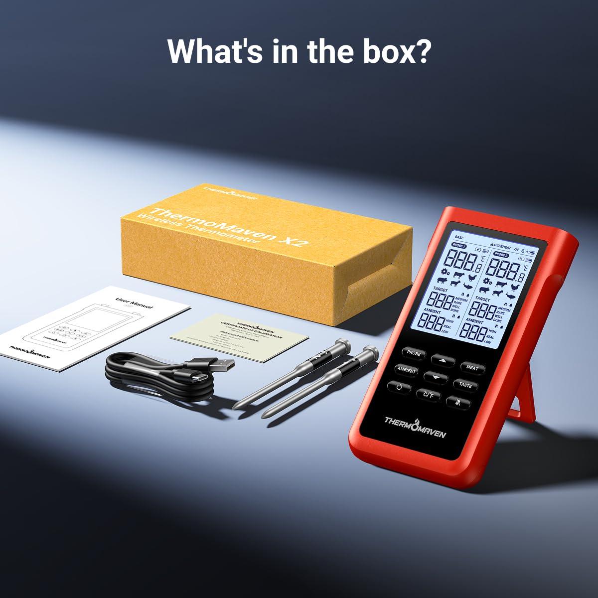 Termómetro de Carne Inalámbrico ThermoMaven WT12, 6 Sensores NIST