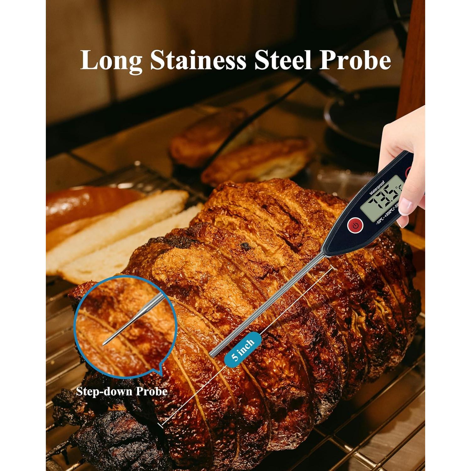 Termómetro Digital de Carne Wisebee - Precisión Rápida IPX7