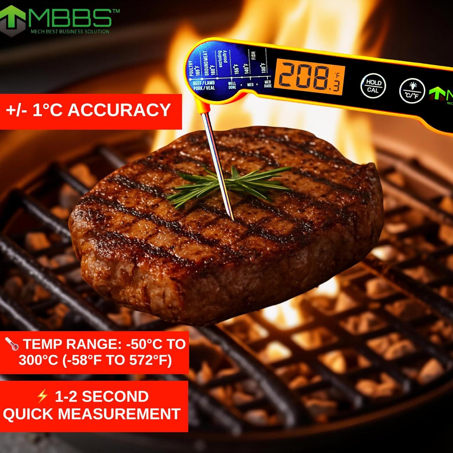 Termómetro Digital de Carne MBSS IP66 Ultra Rápido 3s