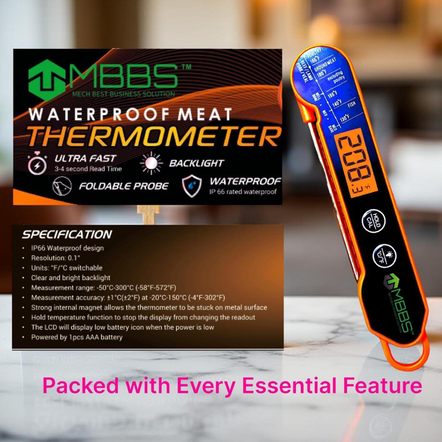 Termómetro Digital de Carne MBSS IP66 Ultra Rápido 3s