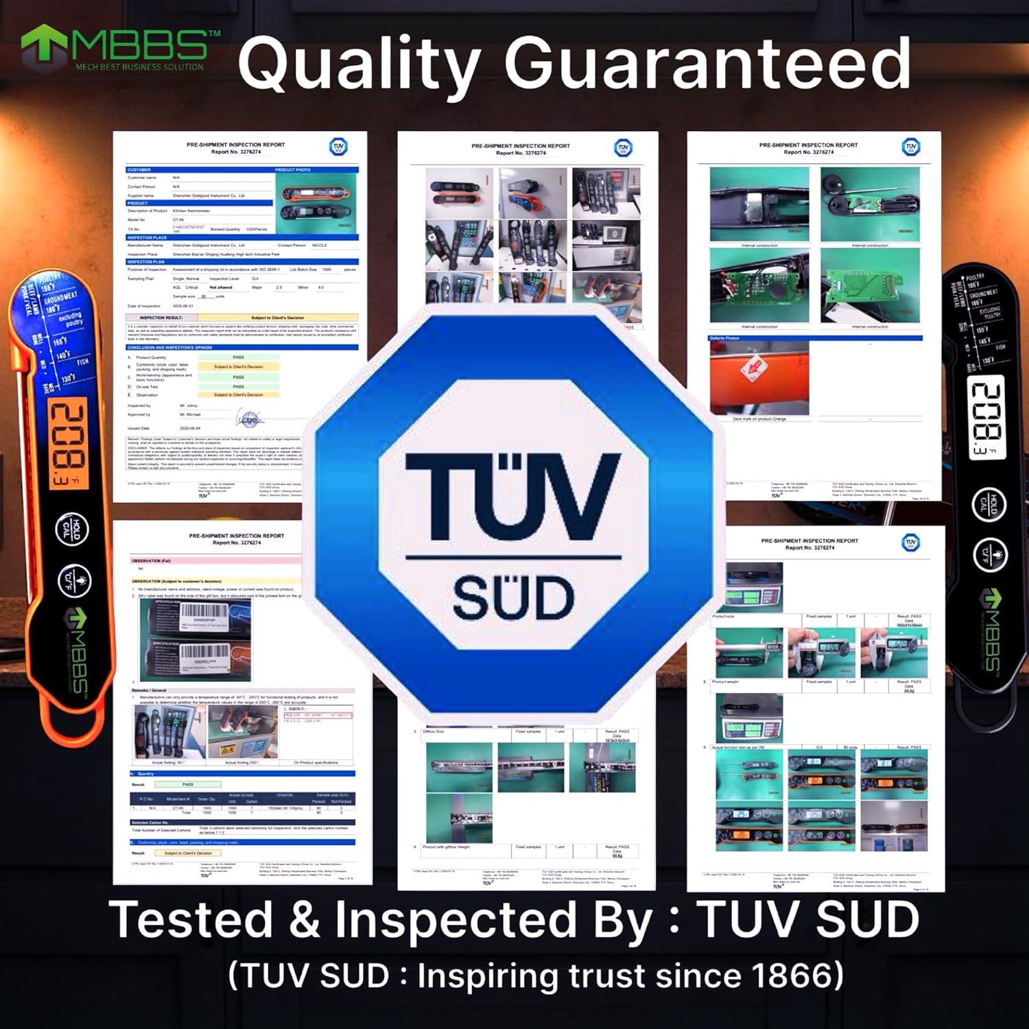 Termómetro Digital de Carne MBSS IP66 Ultra Rápido 3s