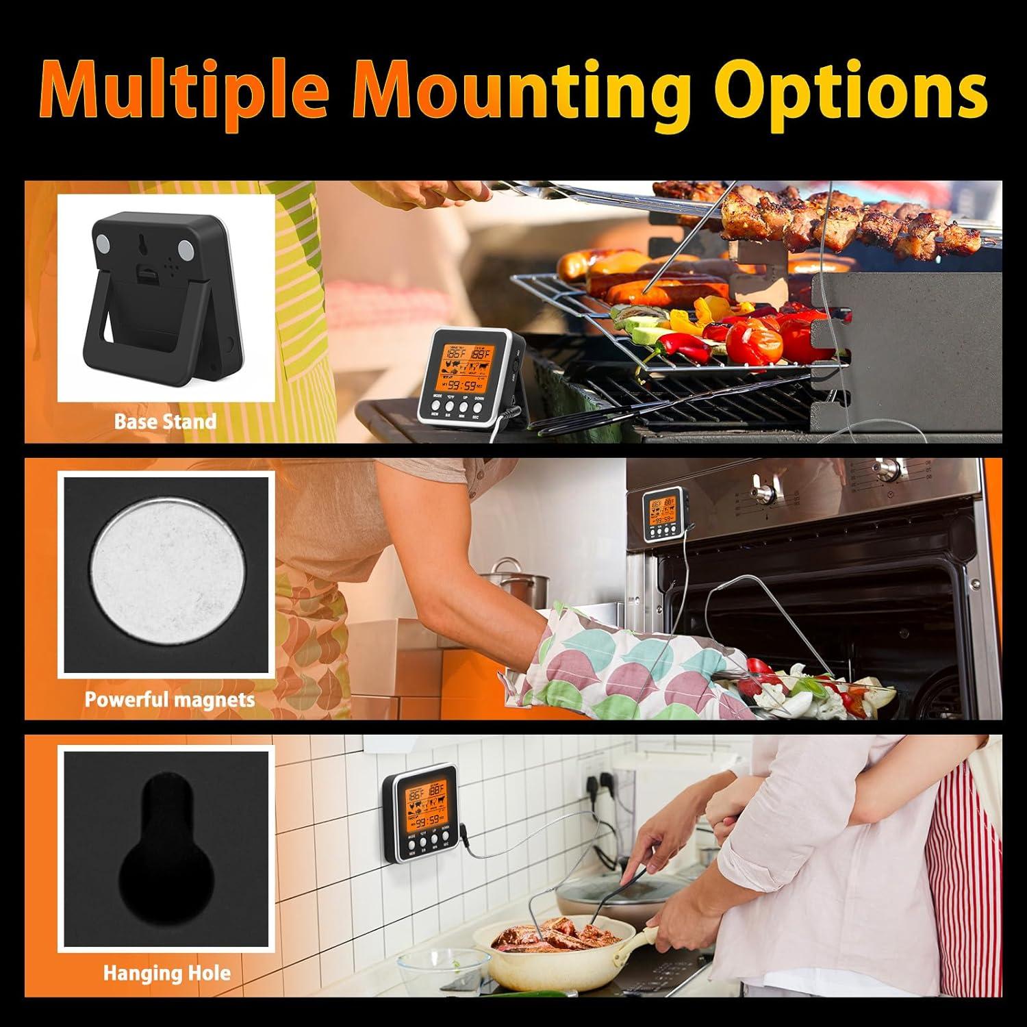 Termómetro Digital de Carne Timloon con Pantalla LCD y Temporizador