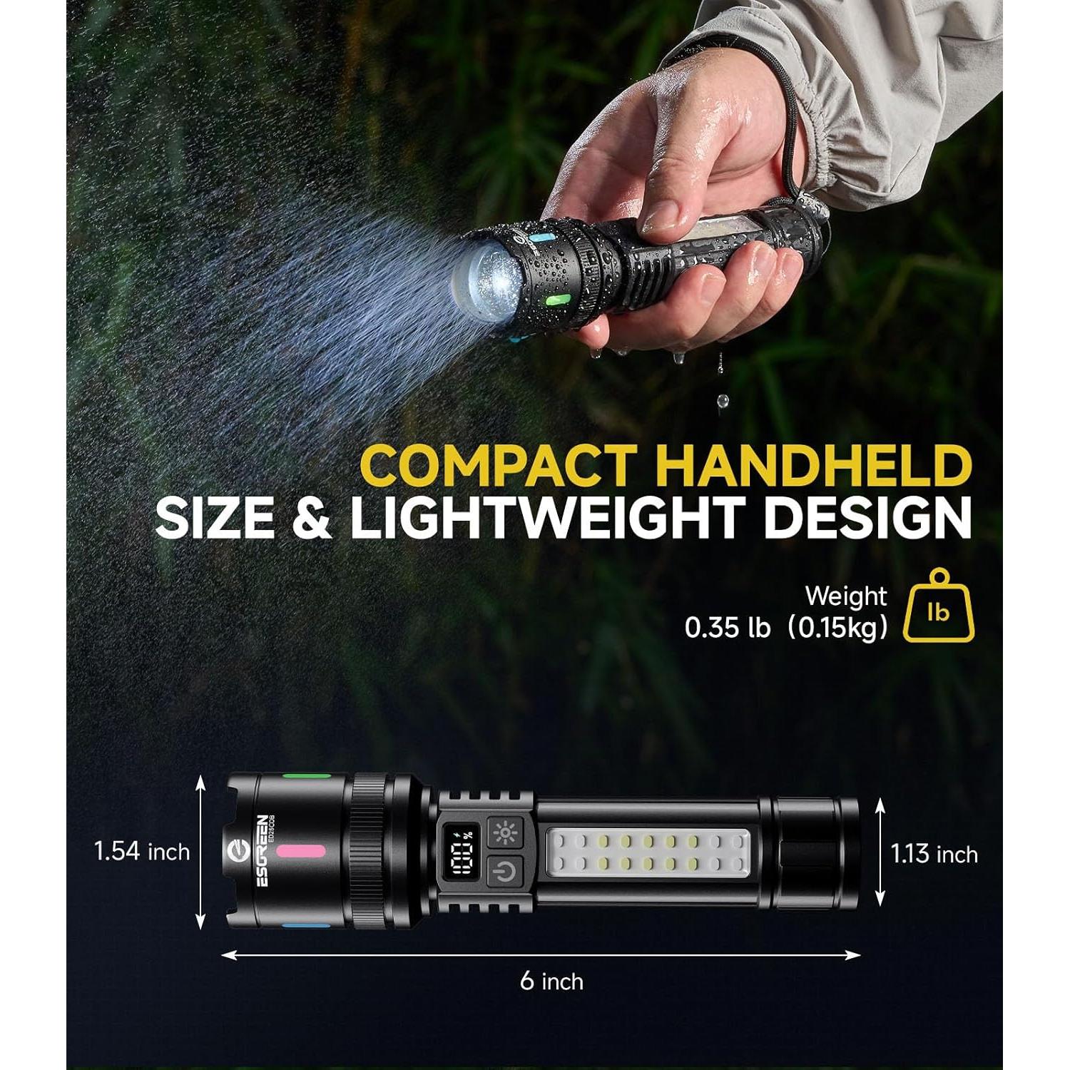 Linternas LED Recargables Esgreen ED25COB 2 Piezas 3000mAh