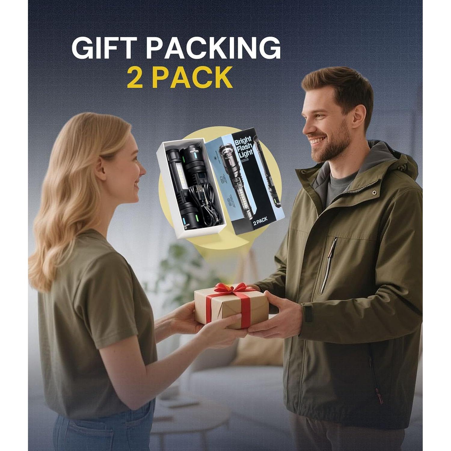 Linternas LED Recargables Esgreen ED25COB 2 Piezas 3000mAh