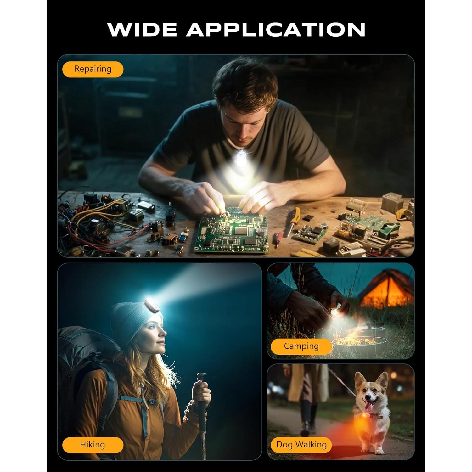 Linterna Mini EDC Cuvccn X30 500LM Recargable IP65 10 Modos