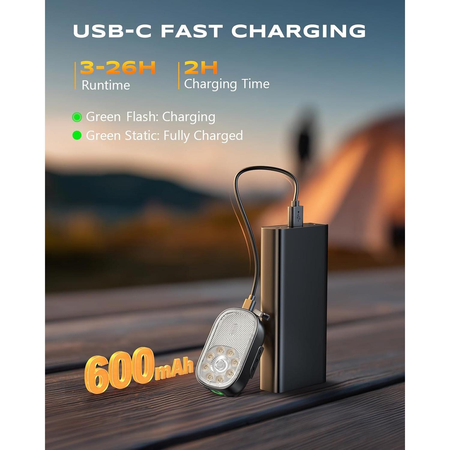 Linterna Mini EDC Cuvccn X30 500LM Recargable IP65 10 Modos