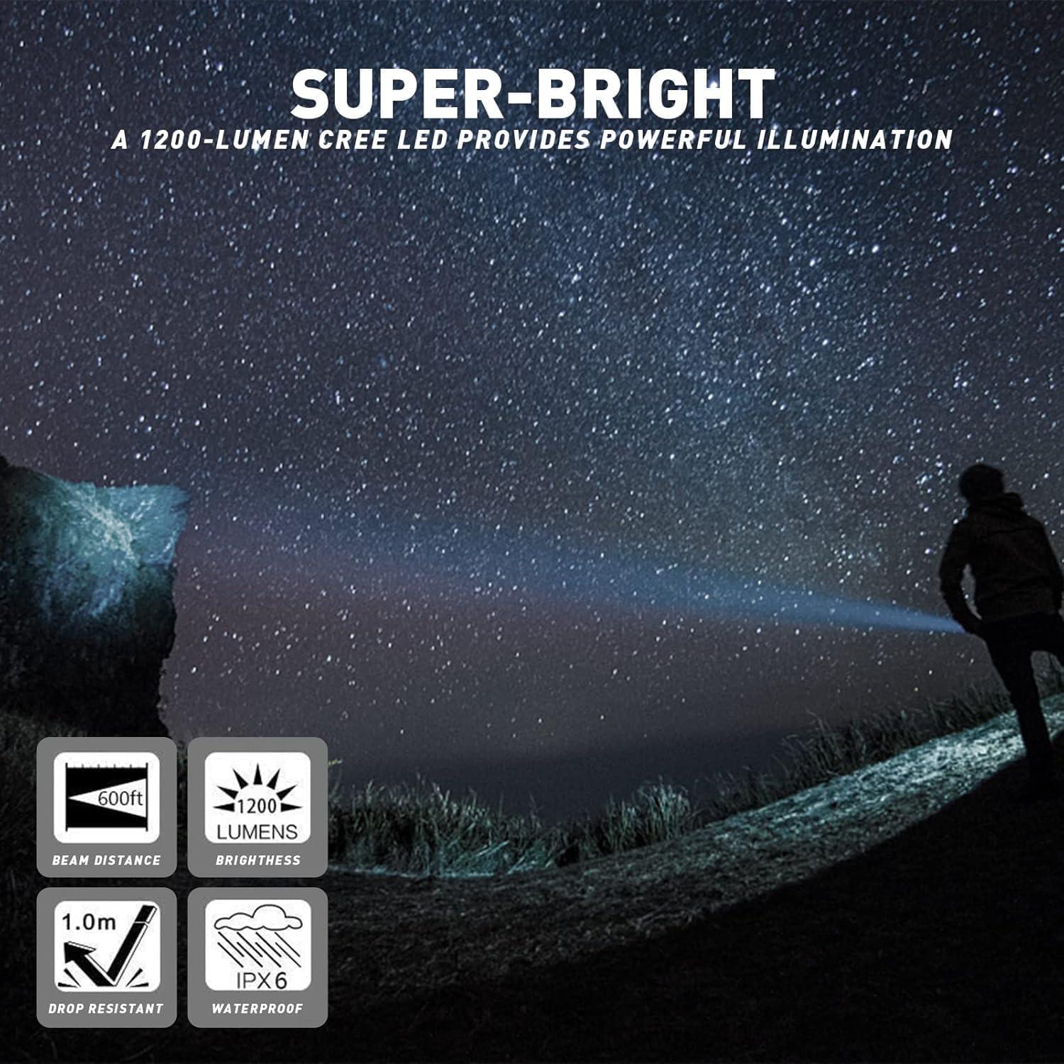 Paquete de 2 Linternas LED Mini YAFIYGI 240 Lúmenes 13.21 cm