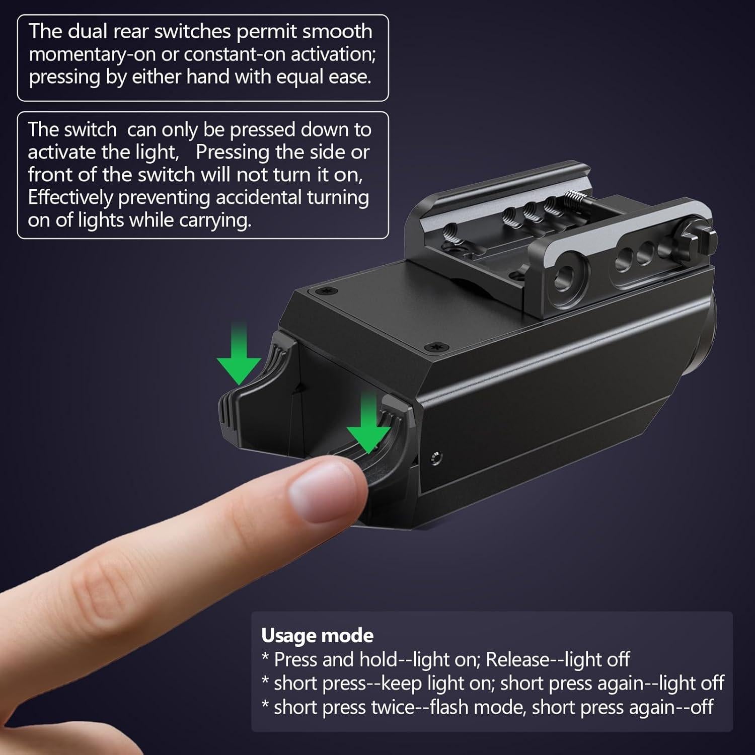 Linterna Táctica VTIGER PL1 1000 Lúmenes Recargable IPX6