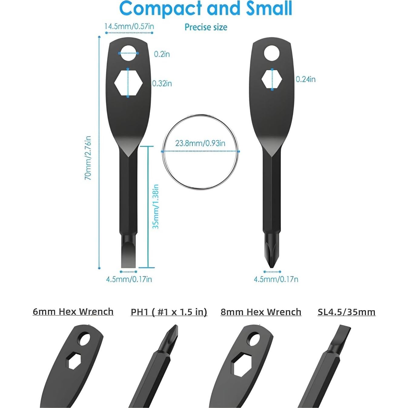 Destornillador Llavero 4 en 1 Luca Elf Aid - Negro