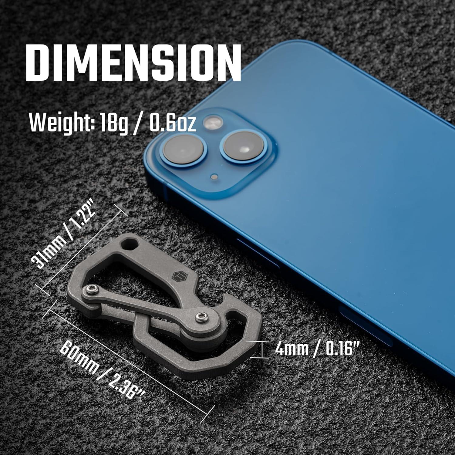 Multiherramienta de Llavero KeyUnity KU06 en Titanio 3 en 1