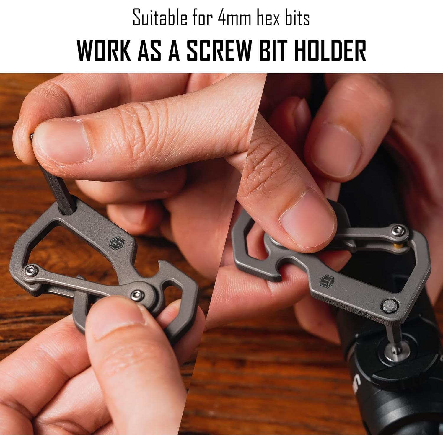 Multiherramienta de Llavero KeyUnity KU06 en Titanio 3 en 1