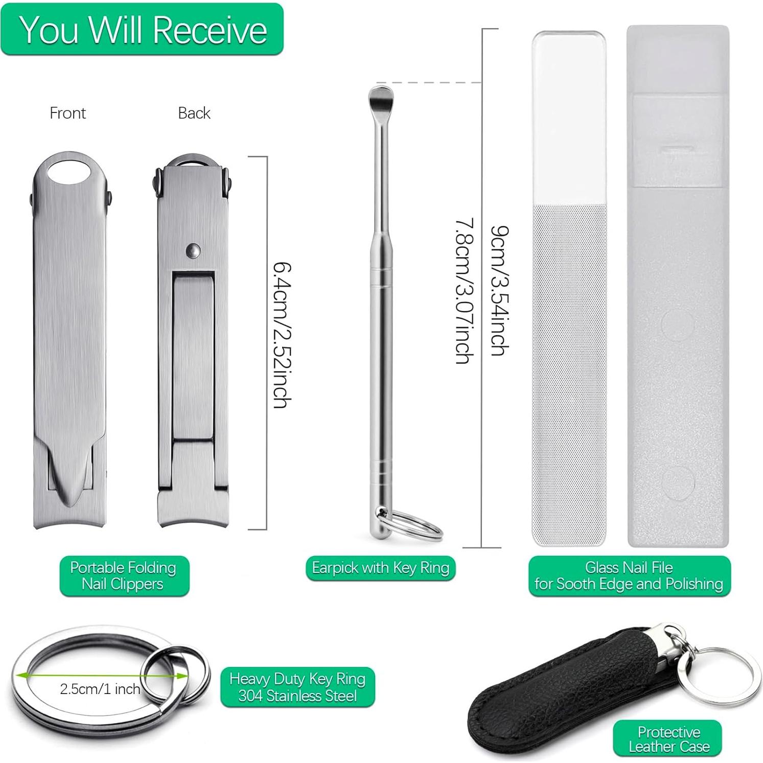 Mini Cortauñas Sg Nekoo Ultra Delgado Portátil para Viajar