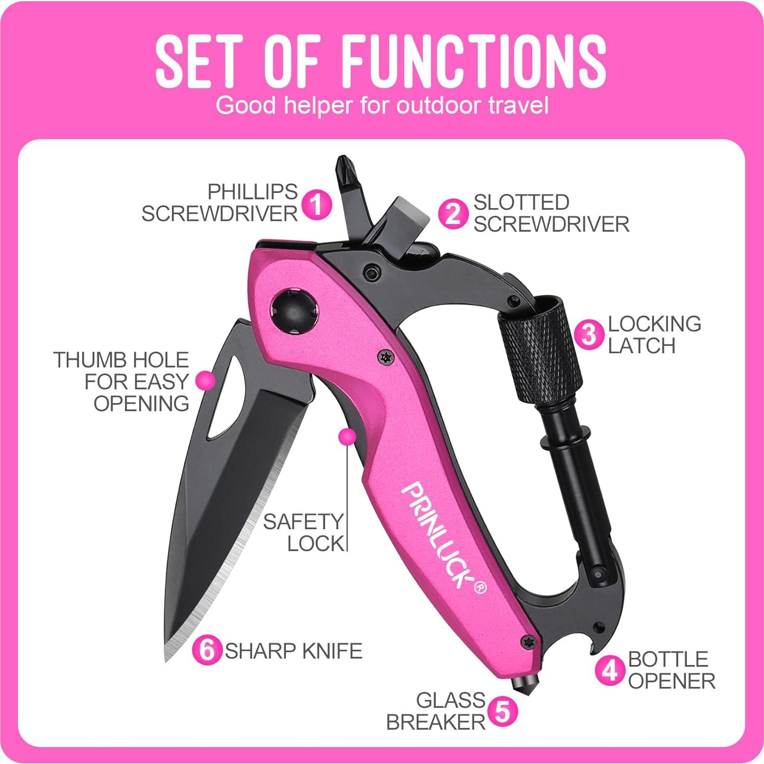 Multiherramienta Rosa PRINLUCK 6 en 1 para Mujeres 11.43 cm