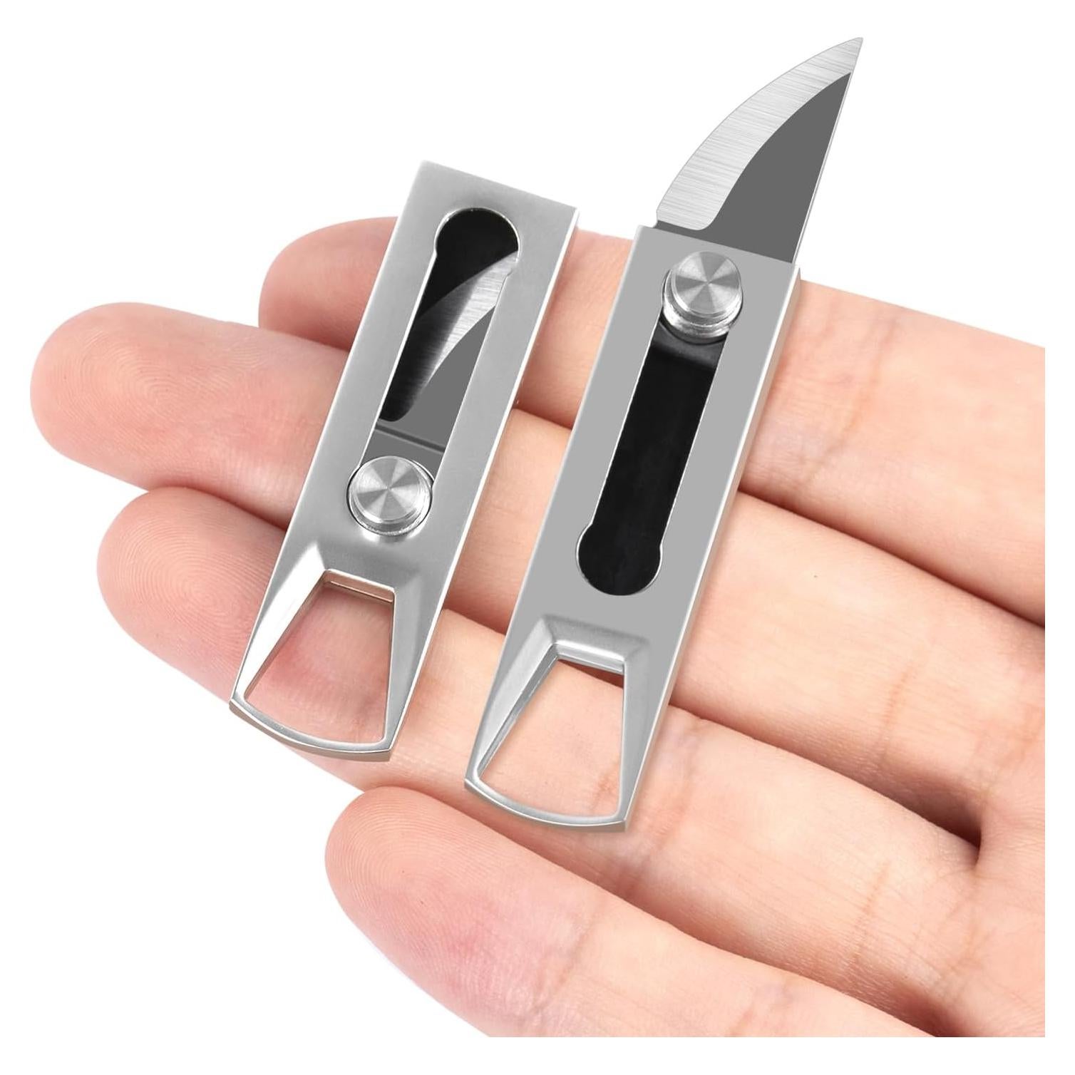 Cuchillo de Llave KAMBOLLY Mini 2pcs Acero Inoxidable EDC