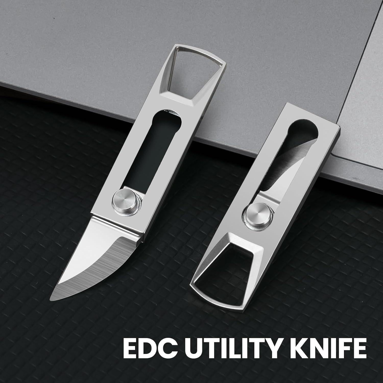 Cuchillo de Llave KAMBOLLY Mini 2pcs Acero Inoxidable EDC