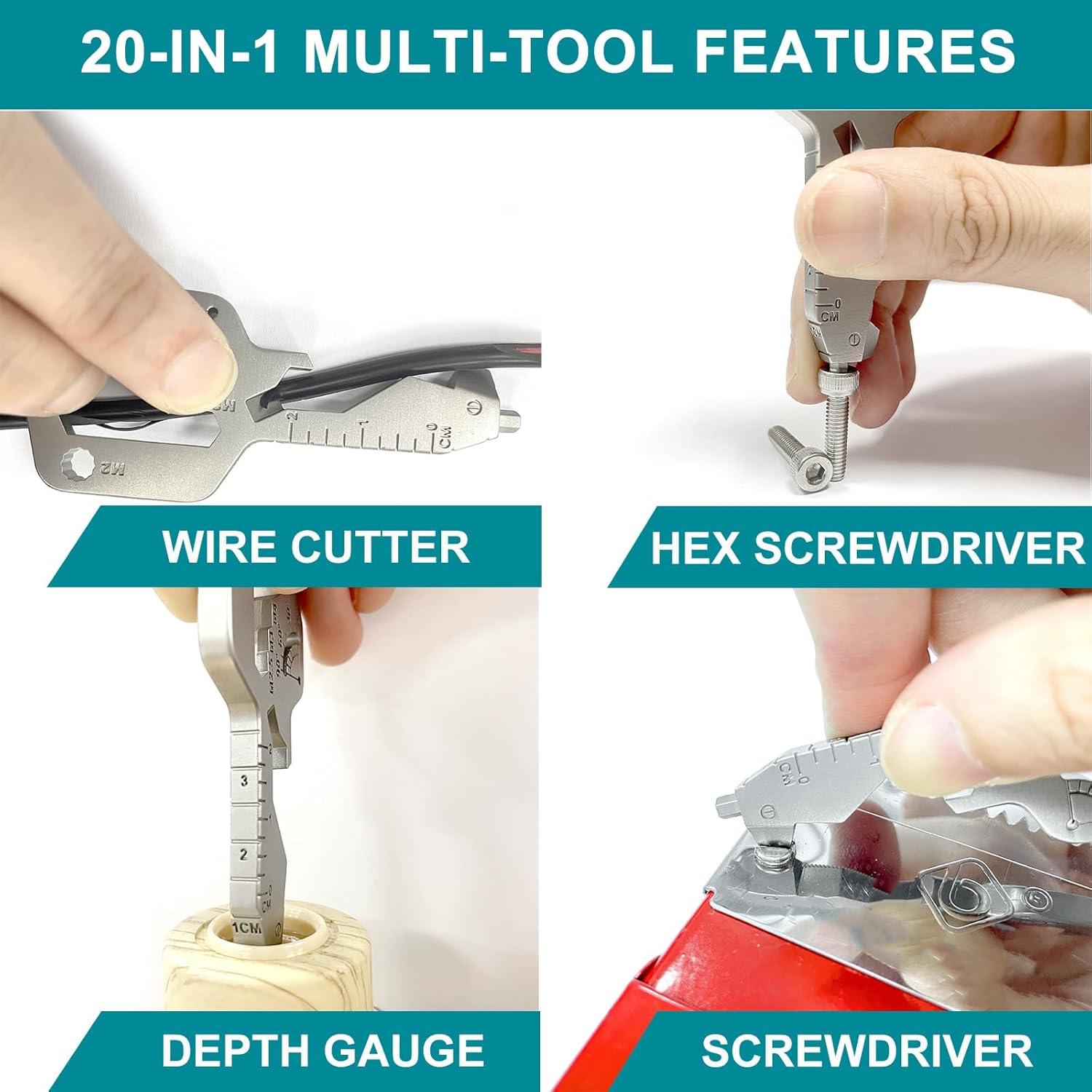 Multiherramienta Compacta 20 en 1 CDDFUNGO - Llave de Acero Inoxidable
