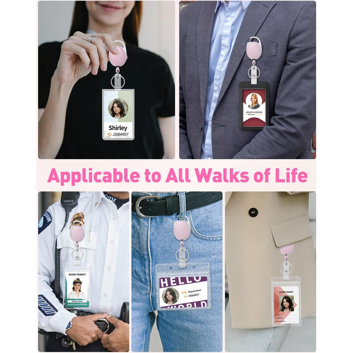 Carrete Retráctil Uniclife 2 Paquete Rosa 61 cm Resistente