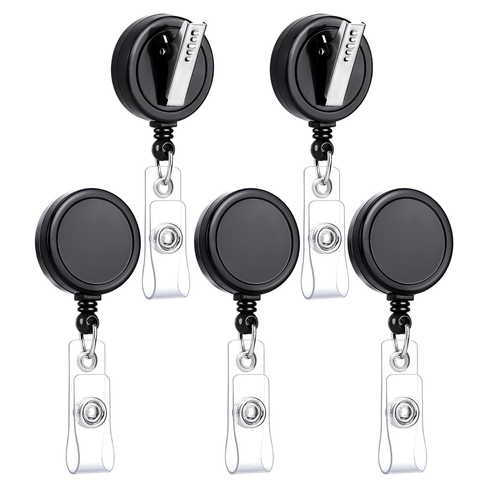 Clip de Insignia Retráctil Teskyer 5 Paquete Negro 60 cm