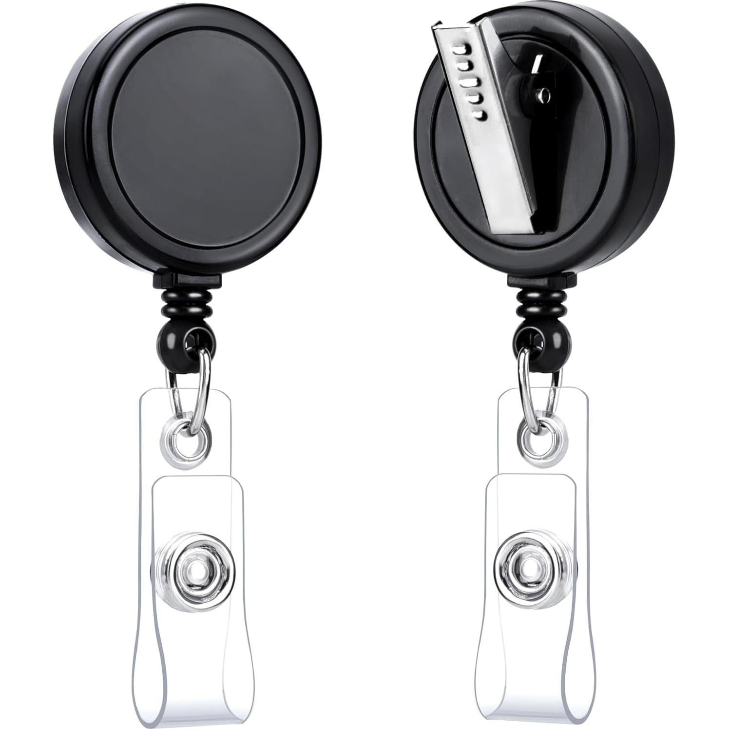 Clip de Insignia Retráctil Teskyer 5 Paquete Negro 60 cm