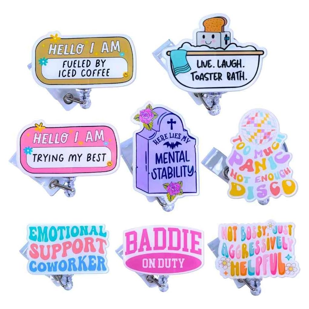 Paquete de 8 Carretes de Insignia Divertidos YJ PREMIUMS