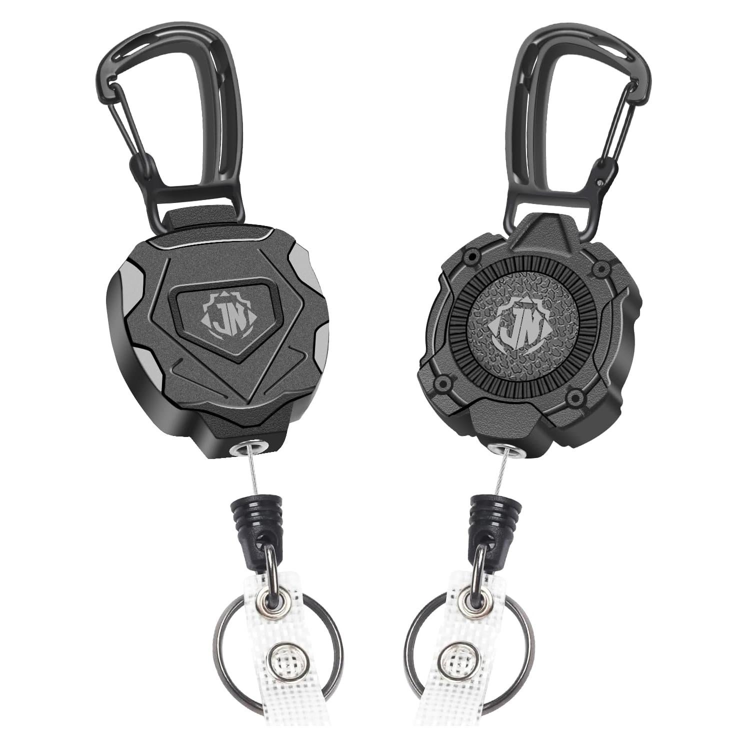 Paquete de 2 llaveros retráctiles JNOMOW 80 cm alta resistencia