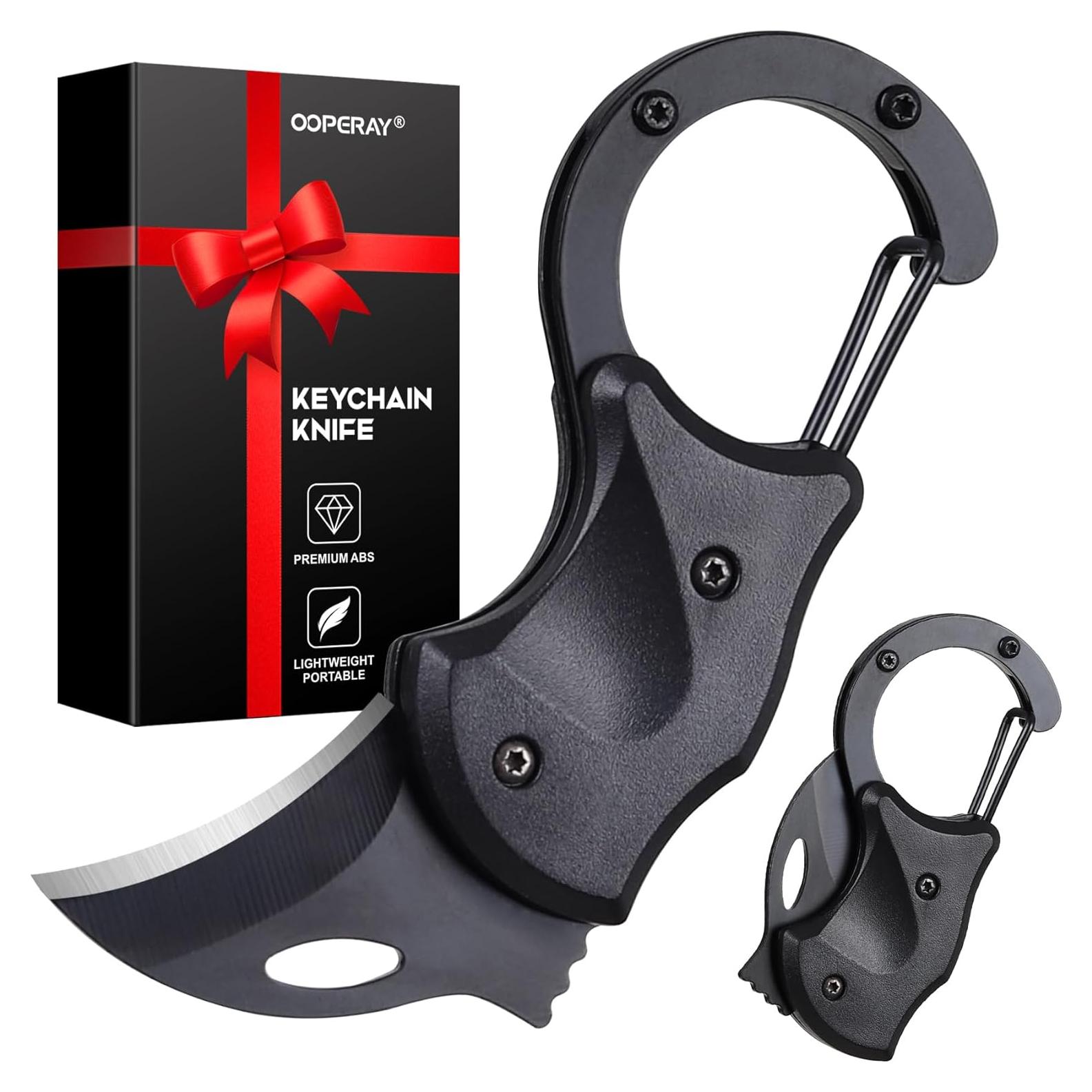 Cuchillo de Llave EDC OOPERAY Negro, Acero Inoxidable, 9.84 cm