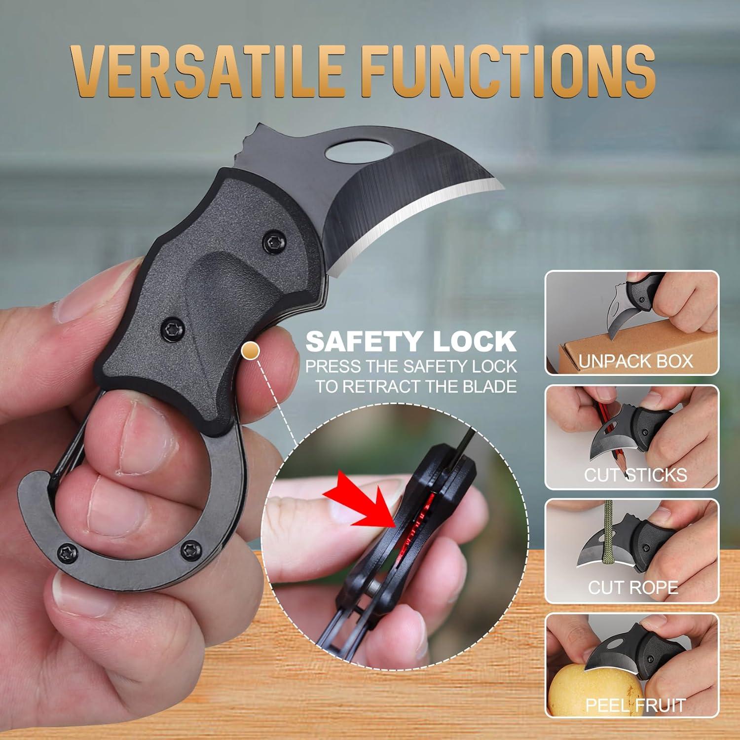 Cuchillo de Llave EDC OOPERAY Negro, Acero Inoxidable, 9.84 cm