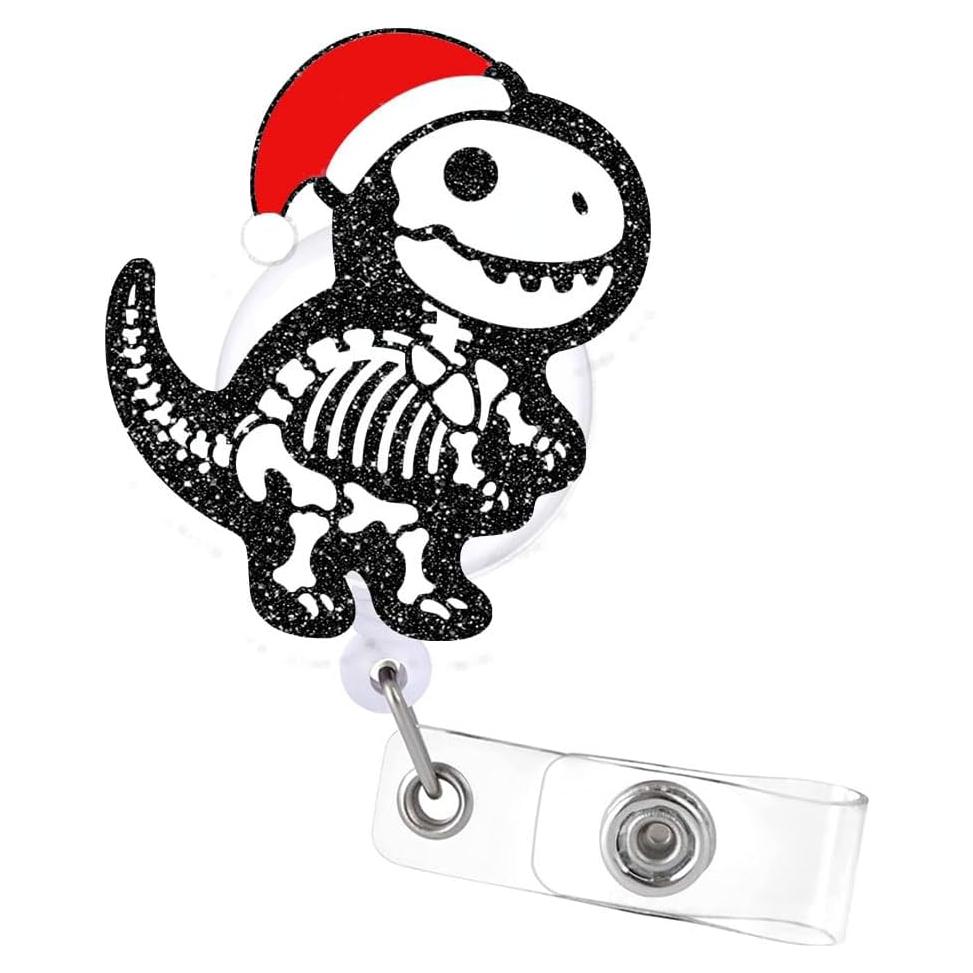Insignia Retráctil Navidad Thriano Dinosaurio Clip 9g