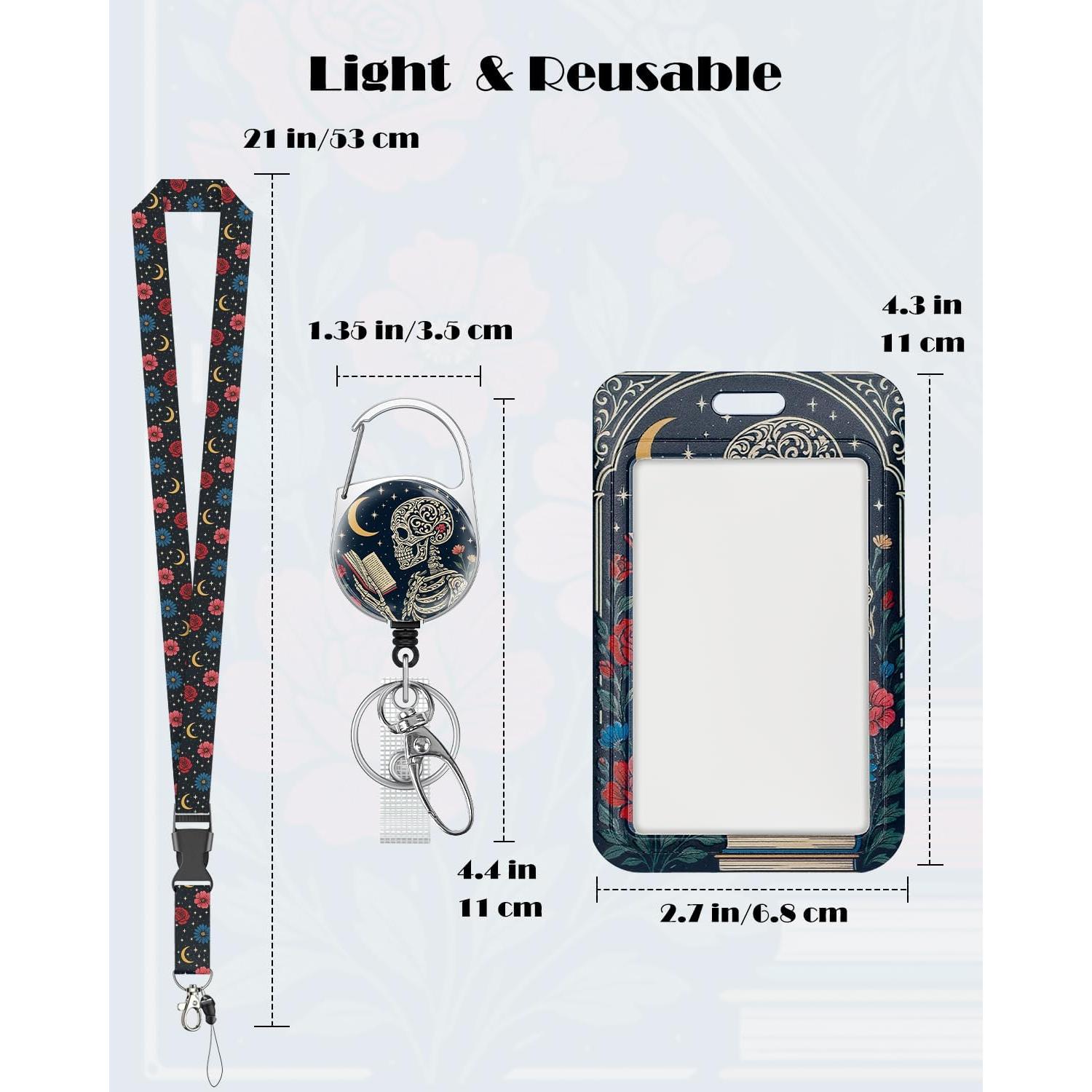 Soporte de Tarjeta Deslizante Uniclife Patrón Esqueleto 2 Insignias