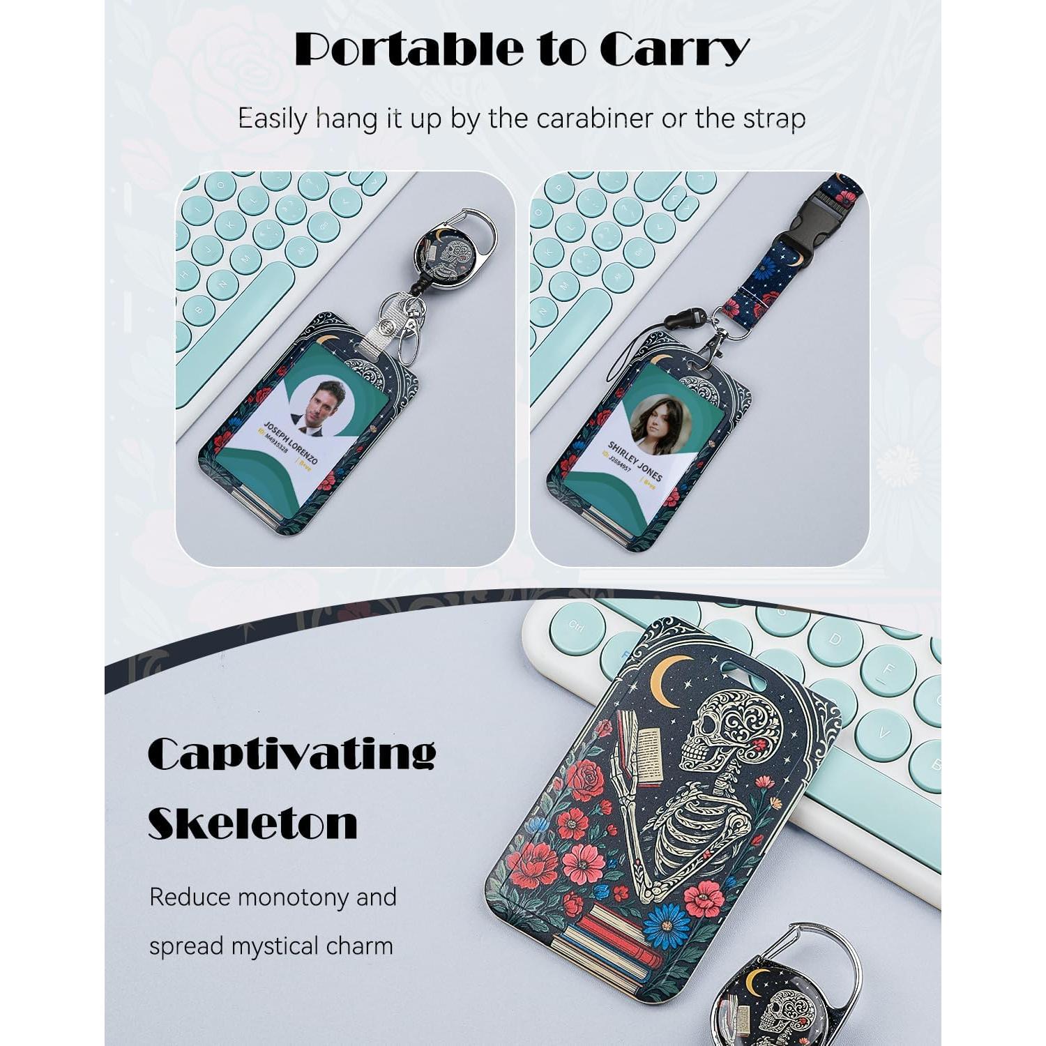 Soporte de Tarjeta Deslizante Uniclife Patrón Esqueleto 2 Insignias