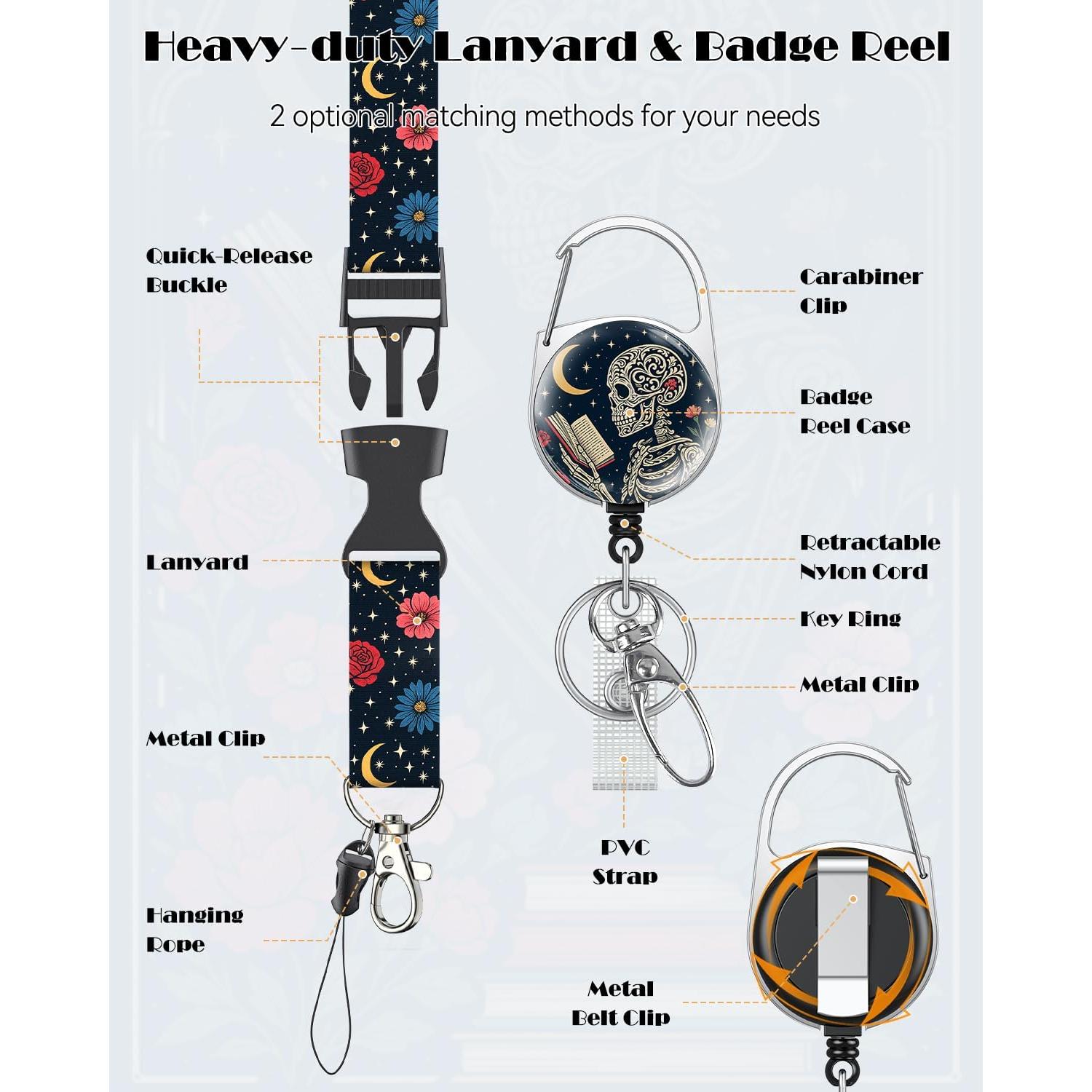 Soporte de Tarjeta Deslizante Uniclife Patrón Esqueleto 2 Insignias