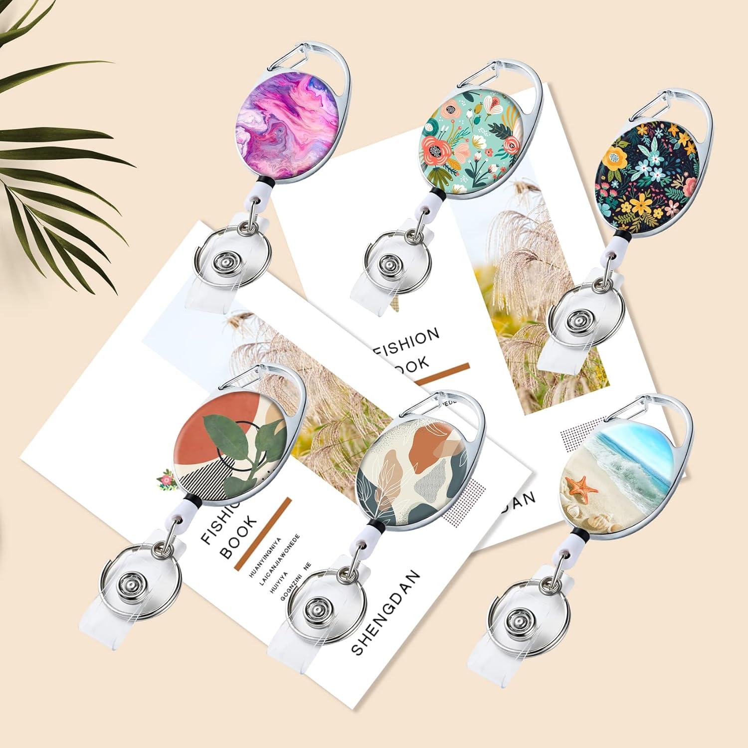 Porta Credencial Retráctil COUKASO con Llavero 70 cm - Pintura Nocturna