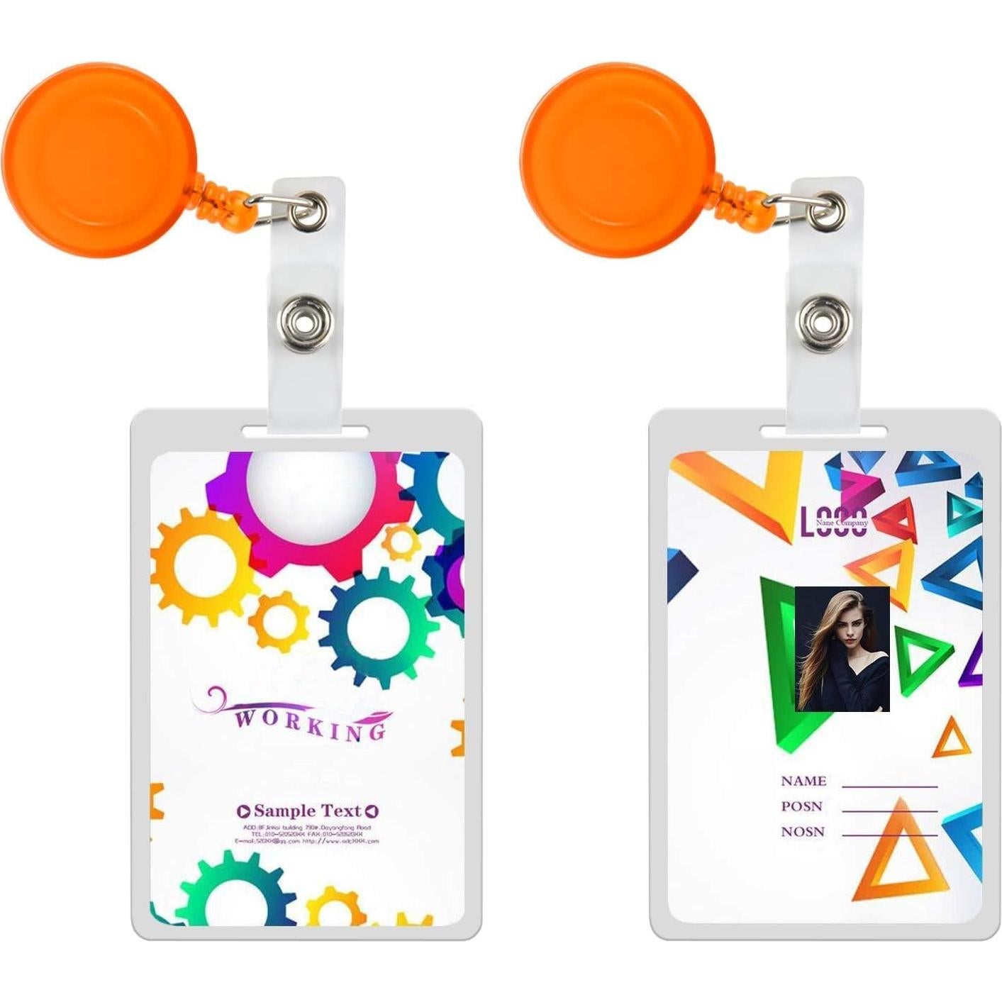 JANYUN 10 Clips Retráctiles Multicolor para Identificación